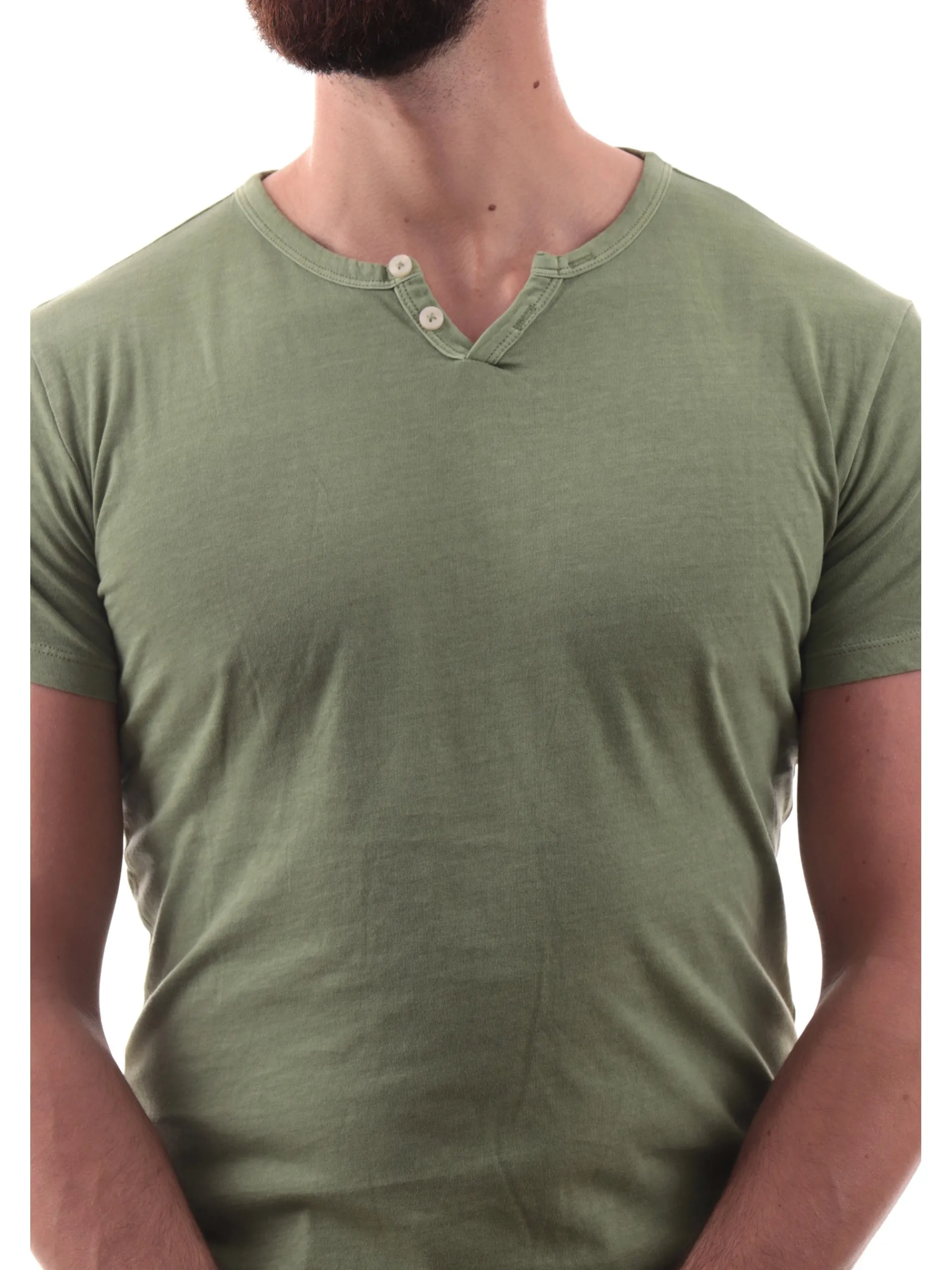 IMPURE T-Shirt*Maglia verde scollo a V da uomo Chester LESTER