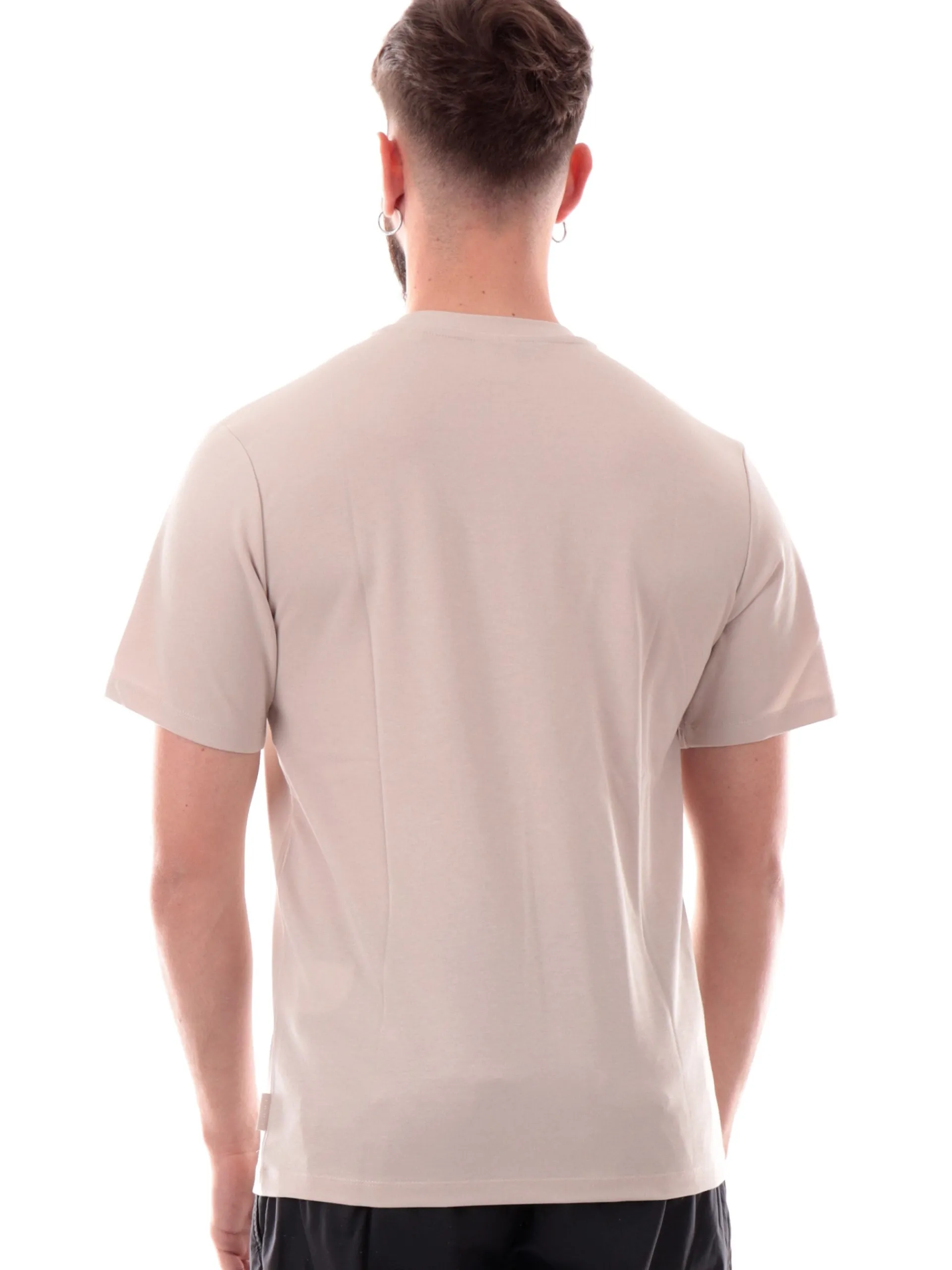JACK&JONES T-Shirt*Maglia Jack Jones beige da uomo con logo gommato 12273120