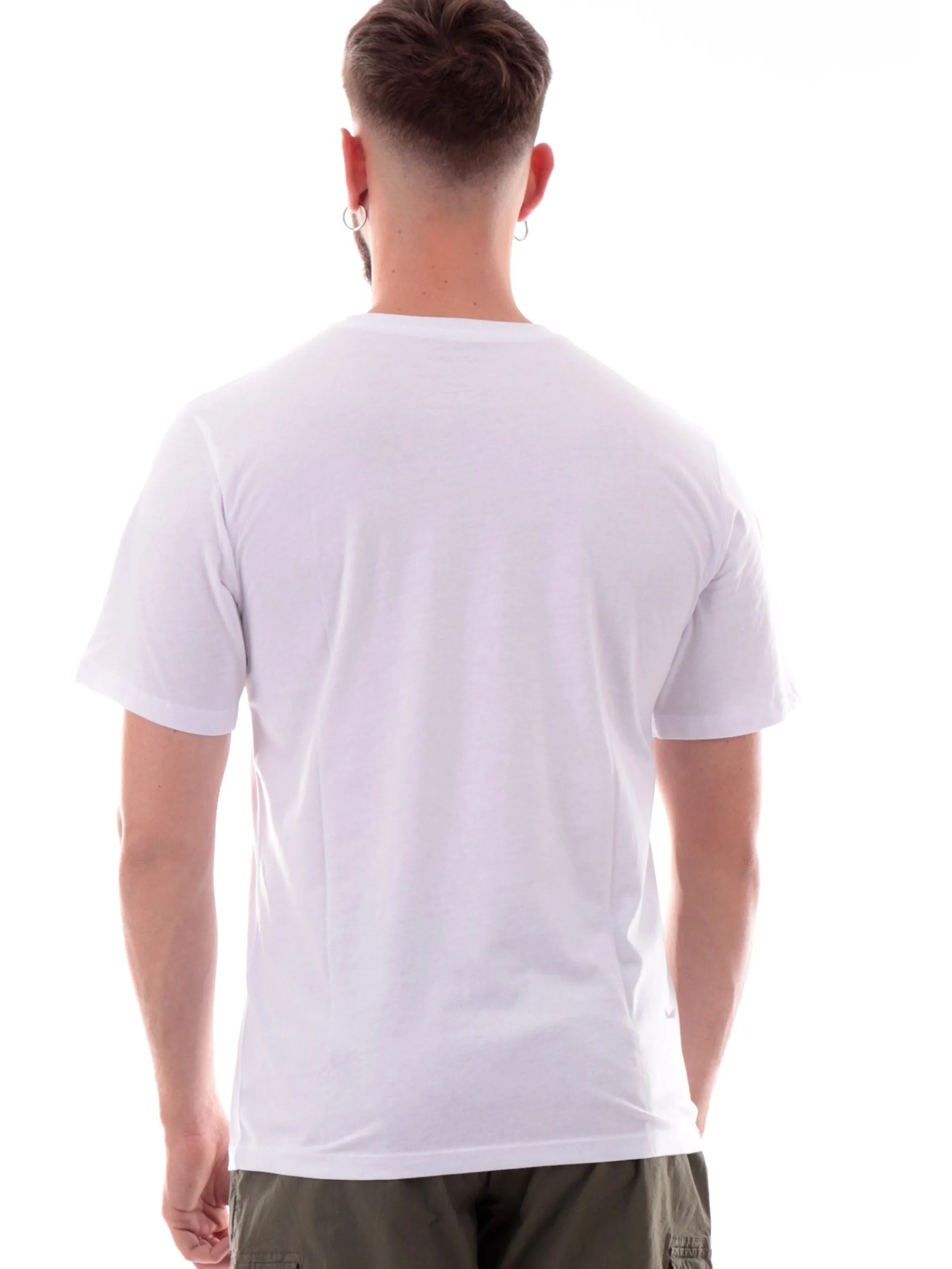 JACK&JONES T-Shirt*Maglia Jack Jones bianca girocollo da uomo maxi stampa Premium 12282248