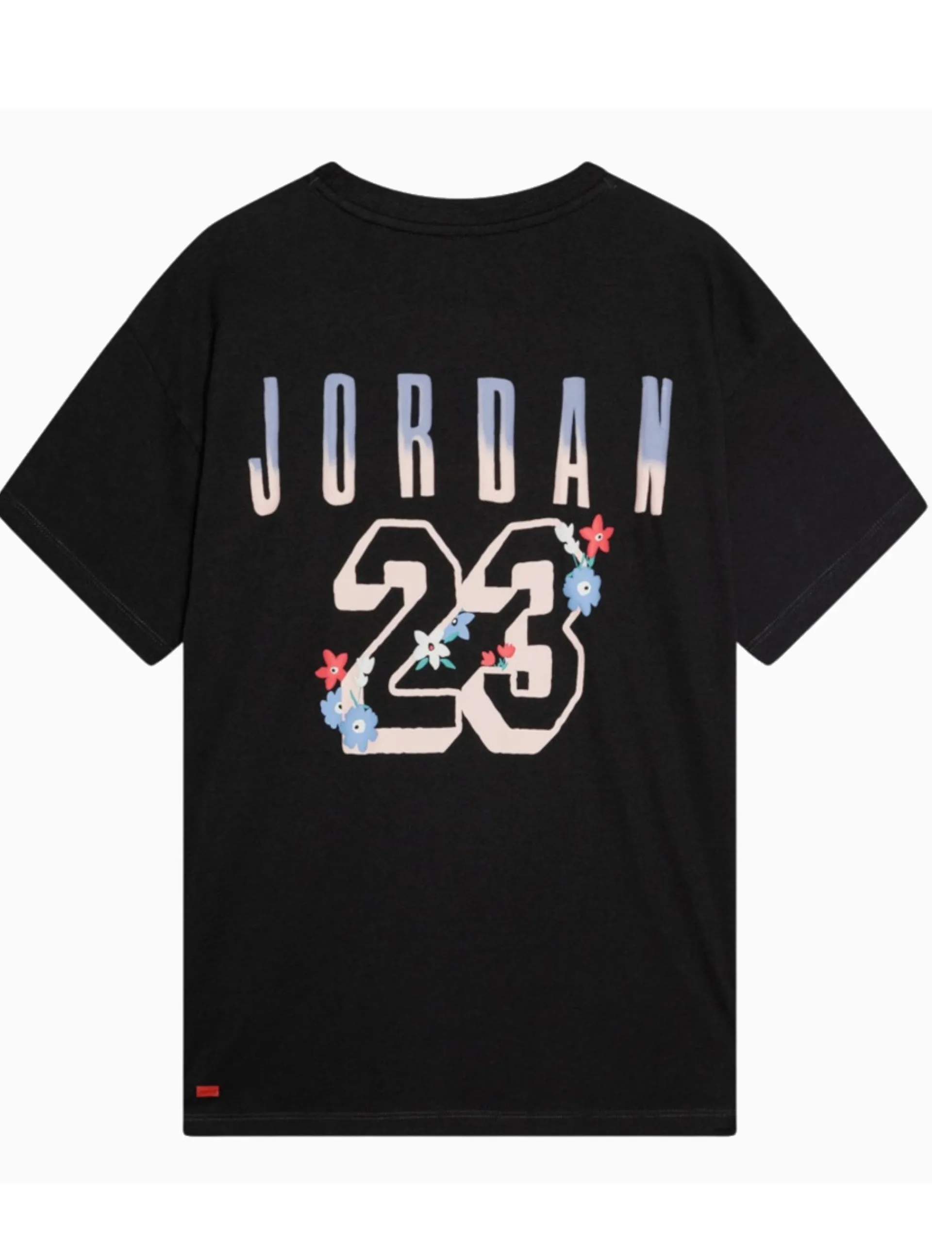 NIKE JORDAN T-Shirt*Maglia Jordan nera da bambina stampa con fiori 45D932