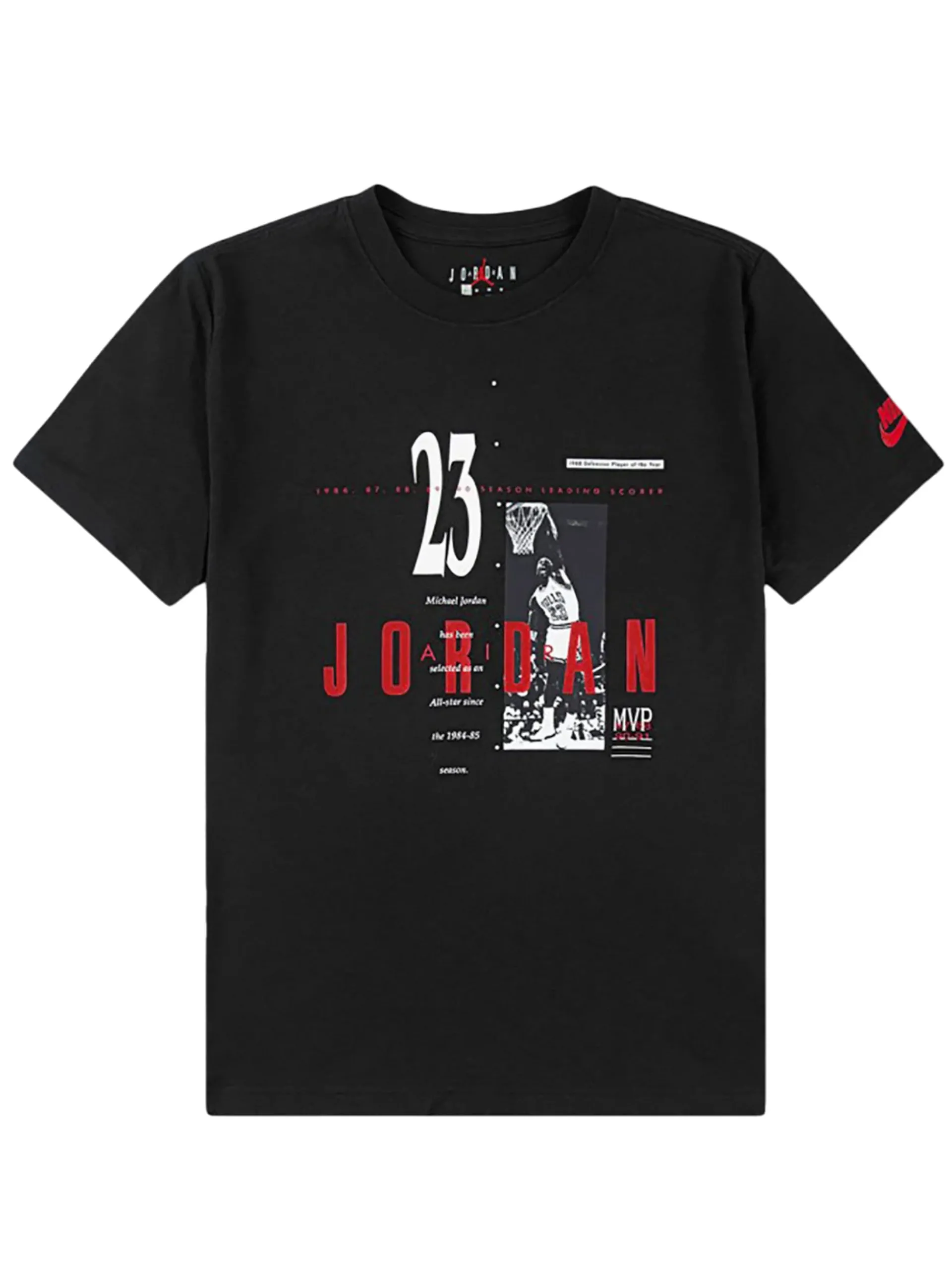 NIKE JORDAN T-Shirt*Maglia Jordan nera da bambino stampa Michael Jordan 95D625