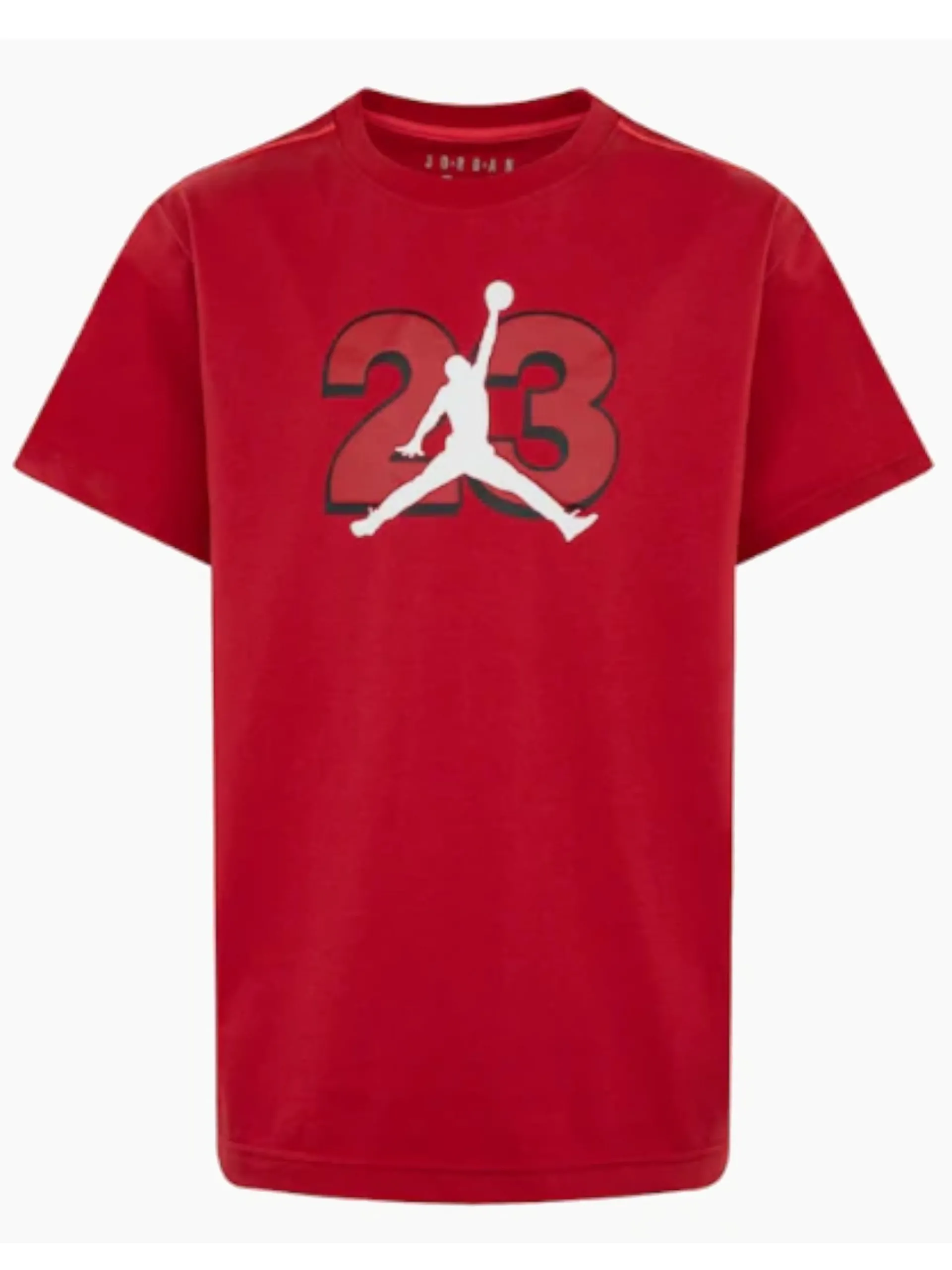 NIKE JORDAN T-Shirt*Maglia Jordan rossa da bambino stampa e bande logate 95D952