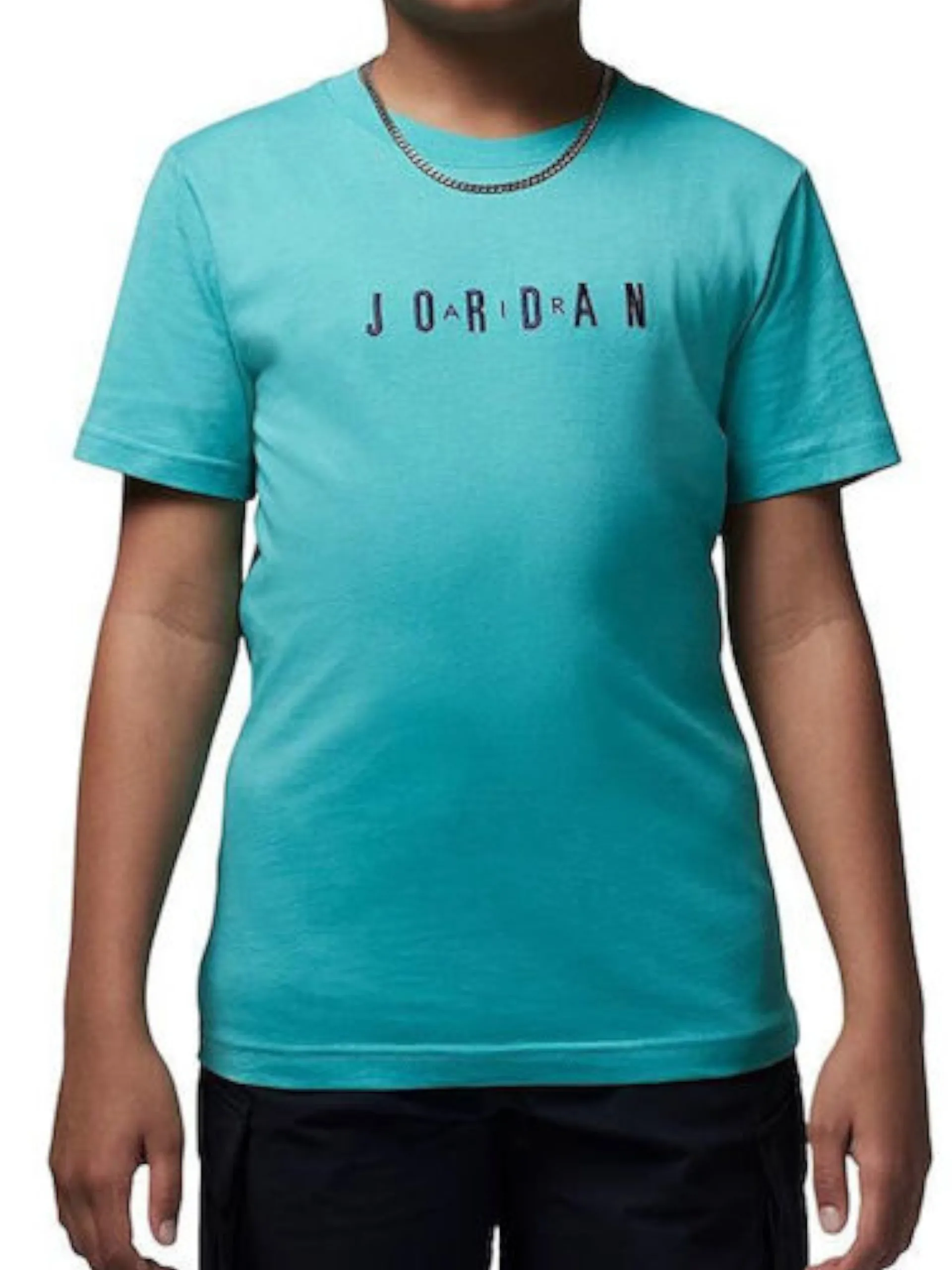 NIKE JORDAN T-Shirt*Maglia Jordan verde acqua da bambino con logo ricamato 85D634