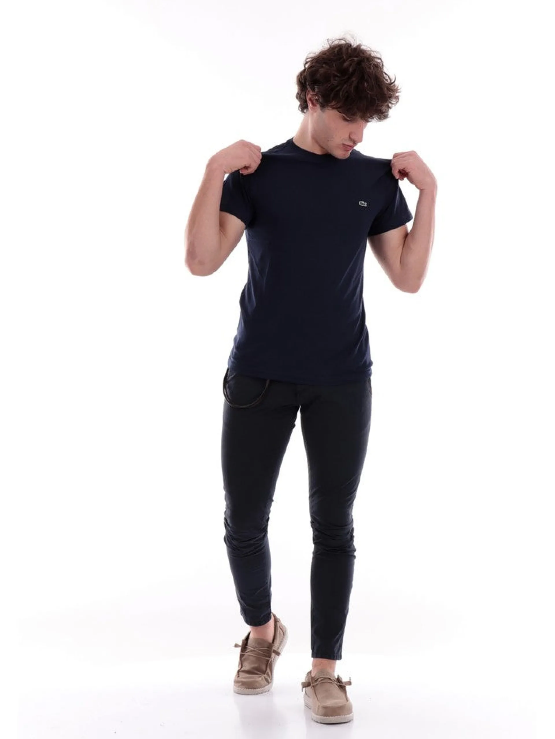 LACOSTE T-Shirt*Maglia blu da uomo Regular Fit TH2038