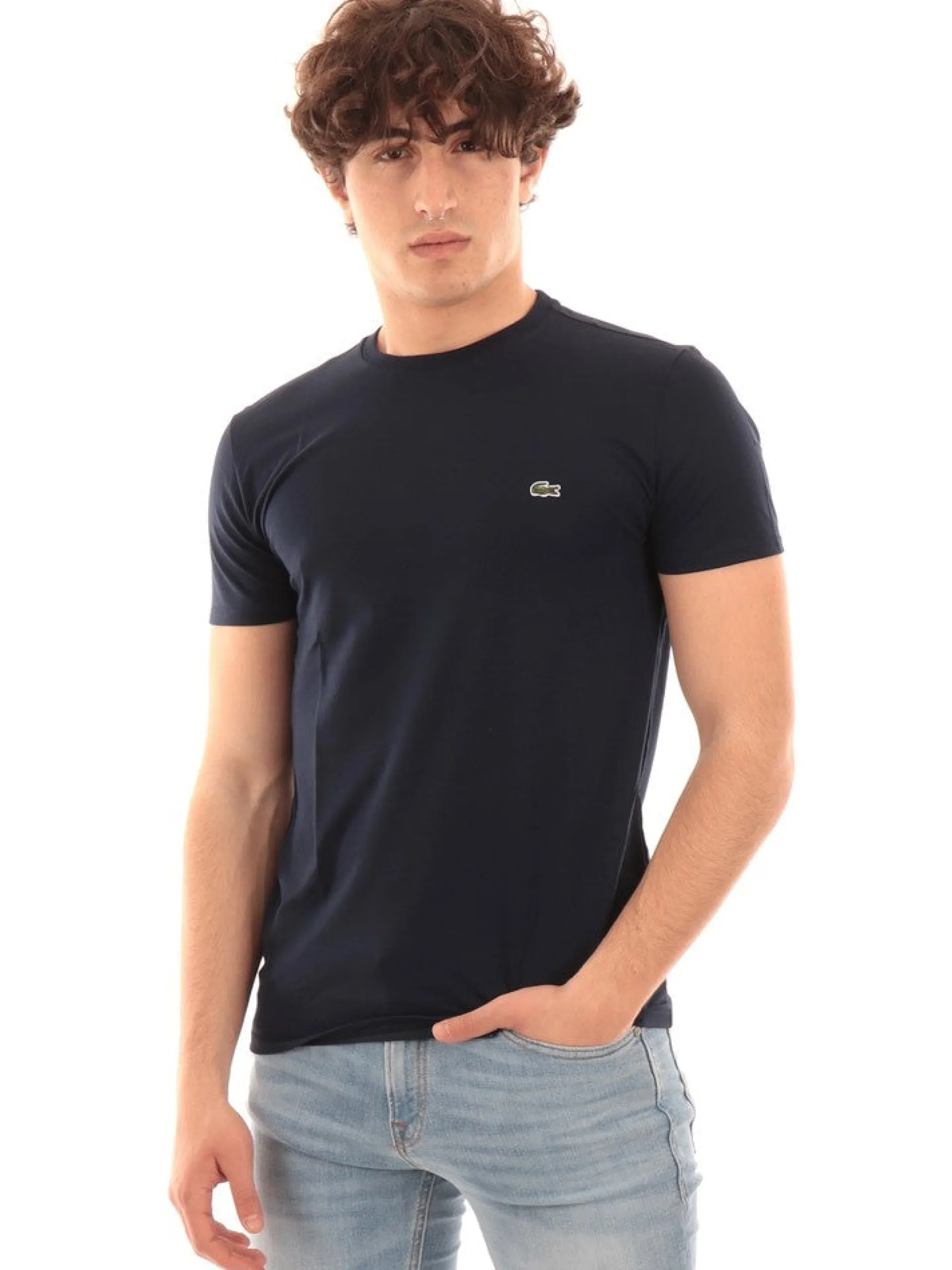 LACOSTE T-Shirt*Maglia blu marine da uomo TH6709