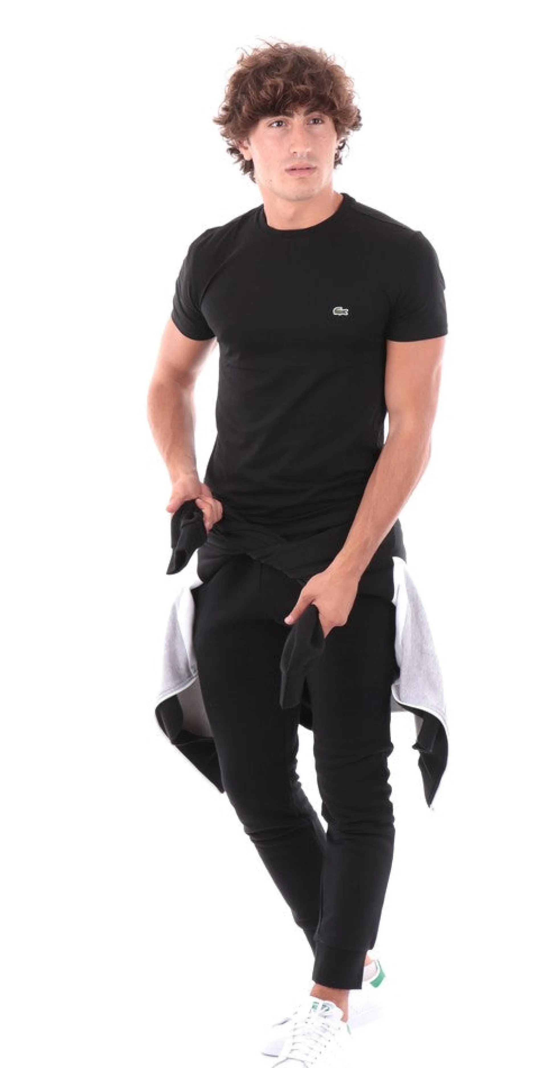 LACOSTE T-Shirt*Maglia nera da uomo TH6709
