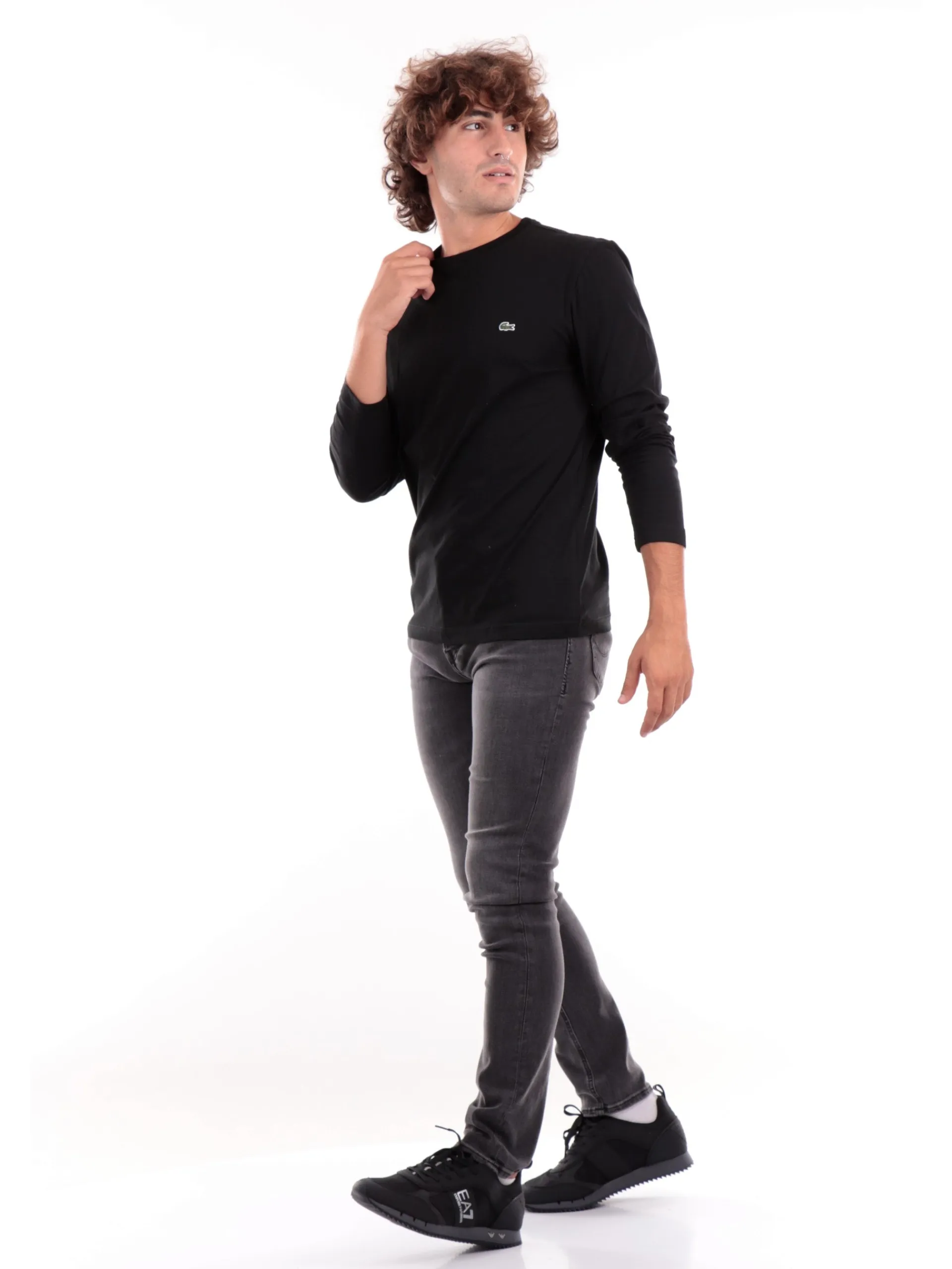 LACOSTE T-Shirt*Maglia nera da uomo TH2040