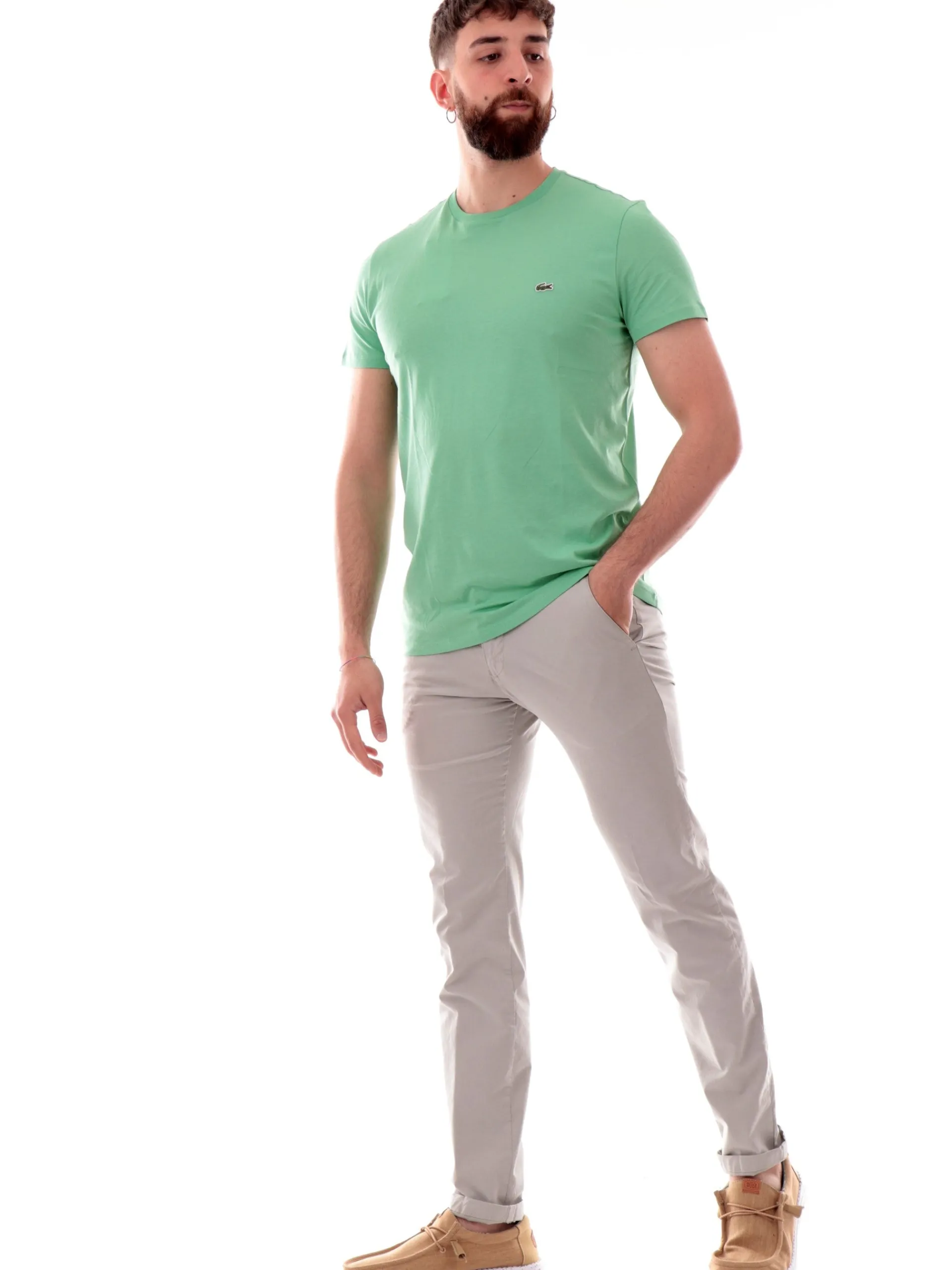 LACOSTE T-Shirt*Maglia verde da uomo TH6709