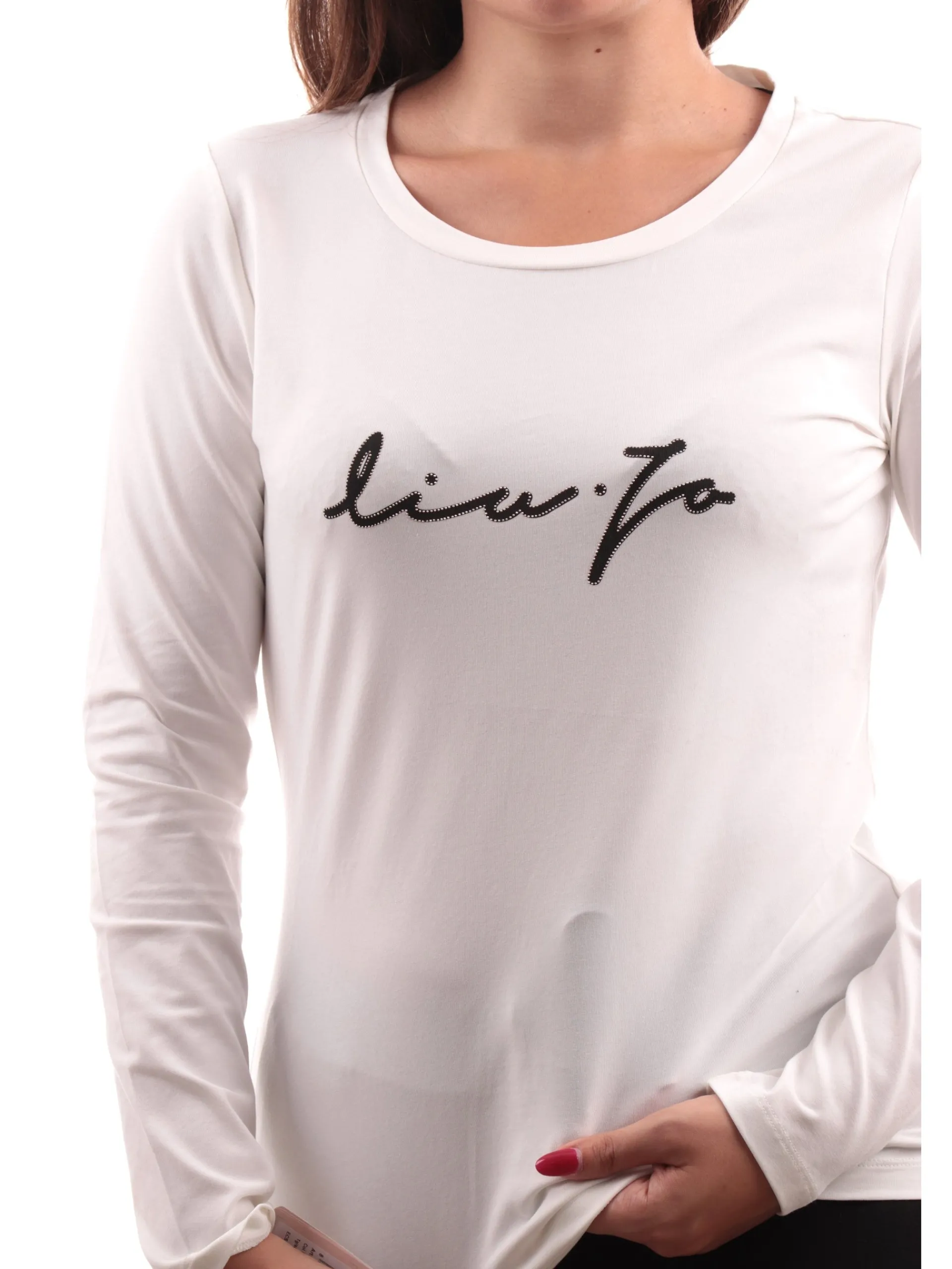 LIU JO SPORT T-Shirt*Maglia Liu Jo Bianca da Donna a Maniche Lunghe TF4077JS088N