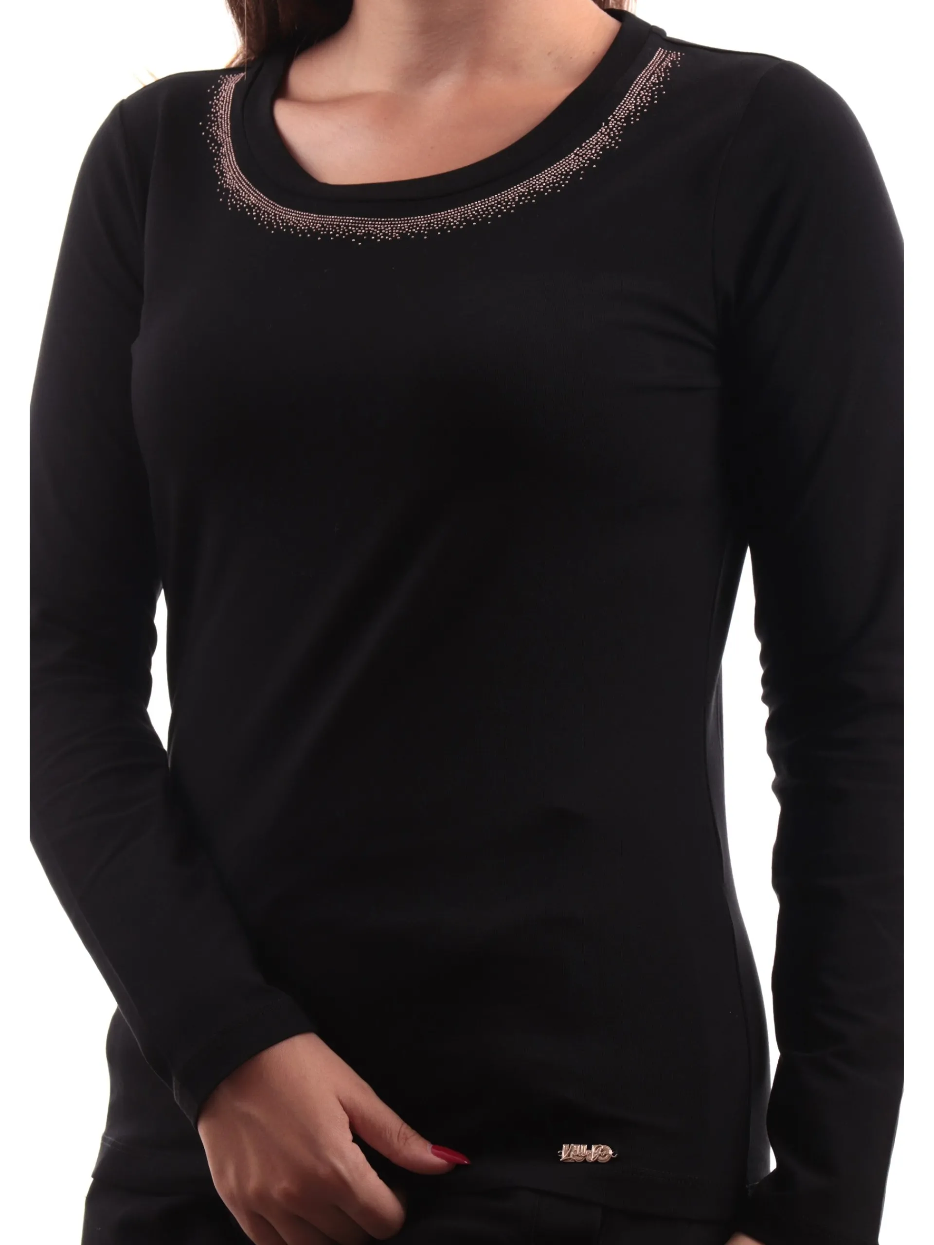 LIU JO SPORT T-Shirt*Maglia Liu Jo nera da Donna maniche lunghe TF4077JS088