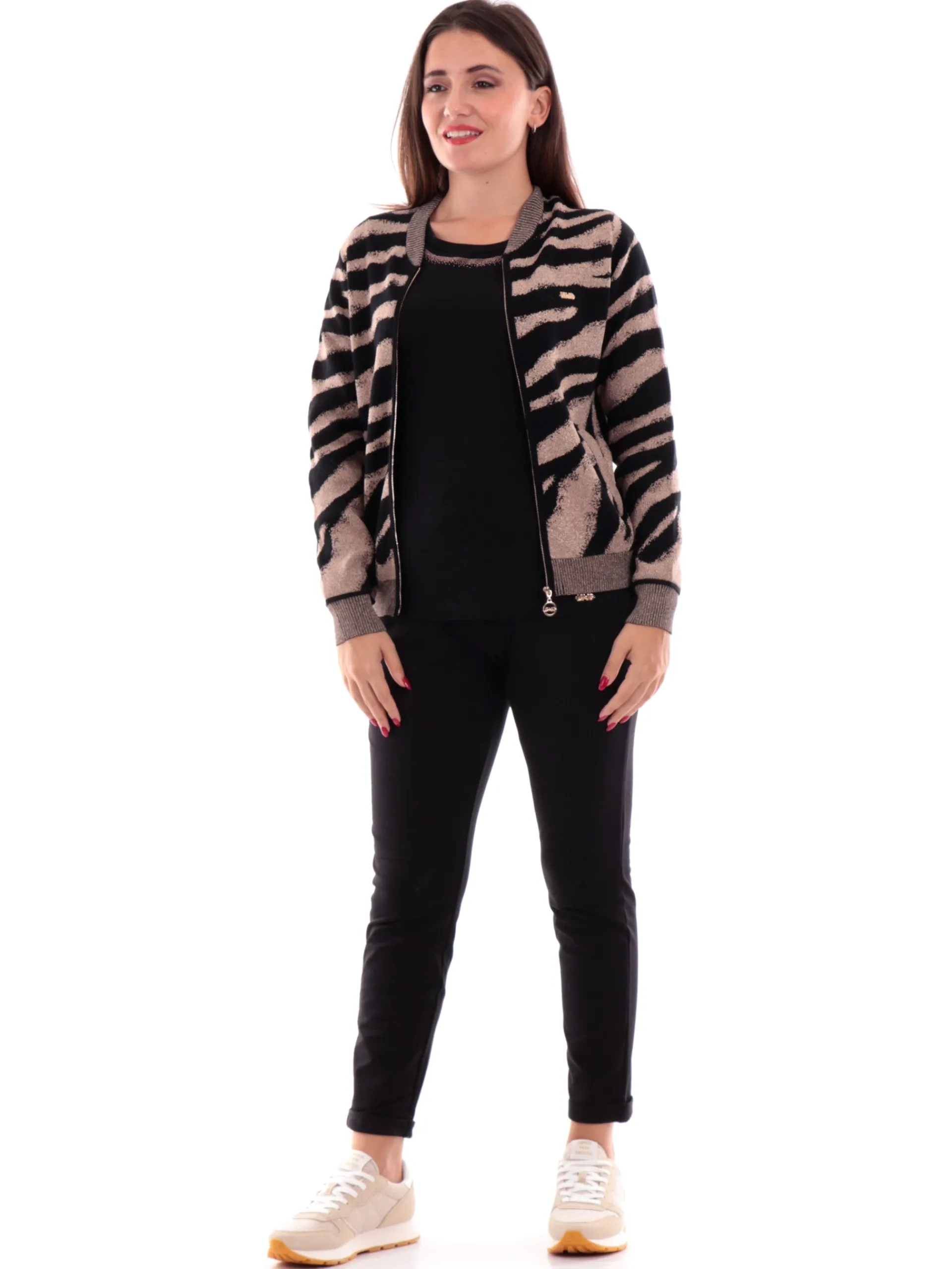 LIU JO SPORT T-Shirt*Maglia Liu Jo nera da Donna maniche lunghe TF4077JS088