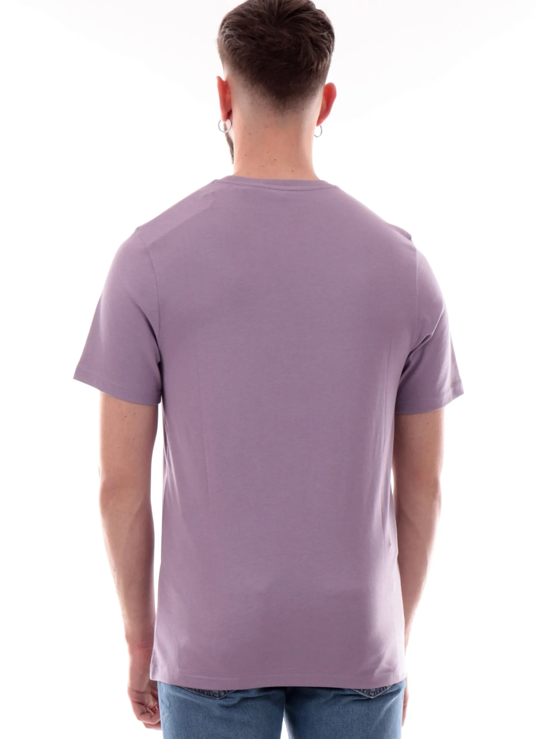 LYLE & SCOTT T-Shirt*Maglia Lyle Scott lilla da uomo patch Lyle Scott Plain TS400VOG