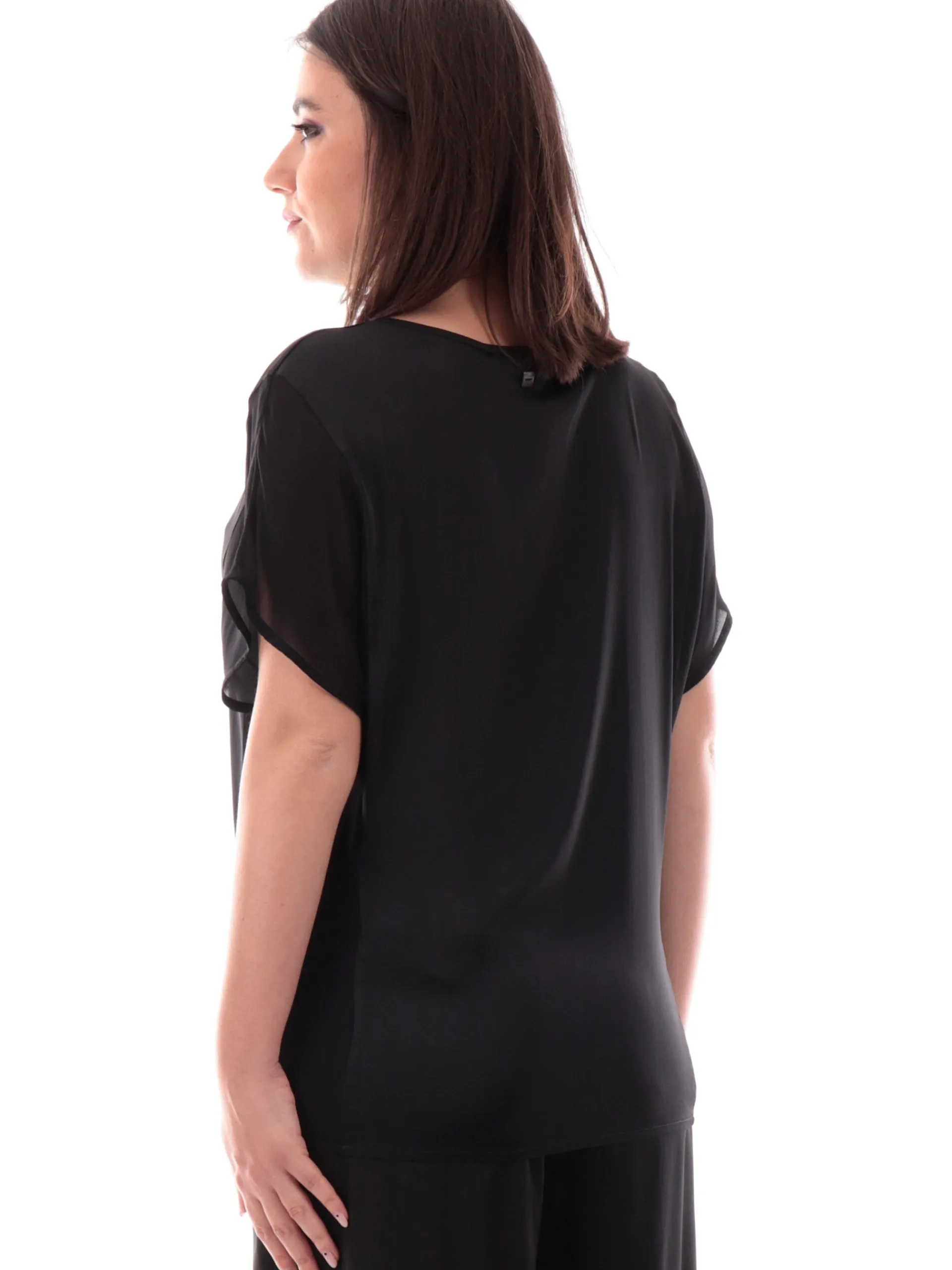 MANILA GRACE Maglie*Maglia da donna nera CO37VU