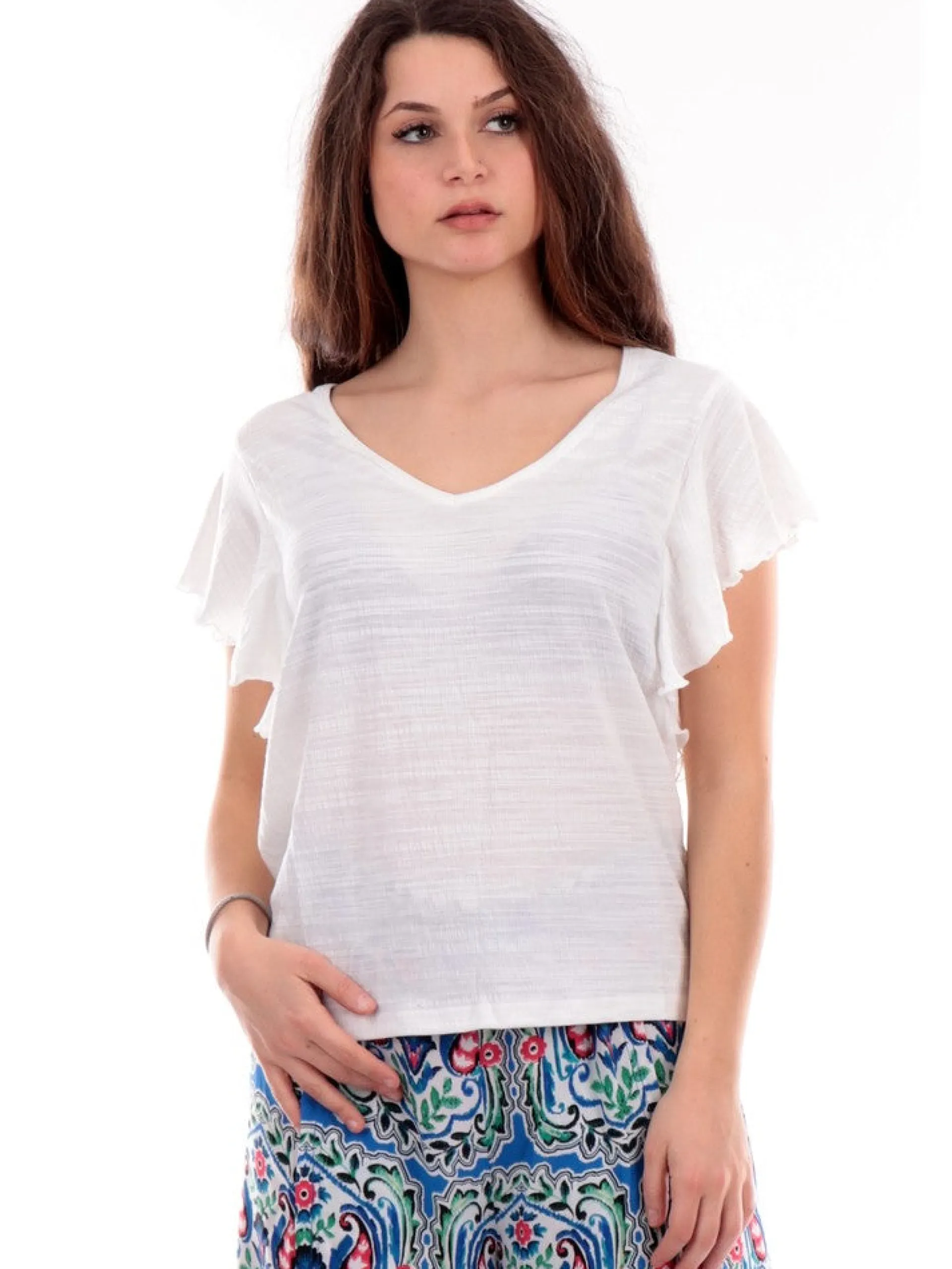 MOLLYBRACKEN T-Shirt*Maglia Molly Bracken bianca da donna E1615CP