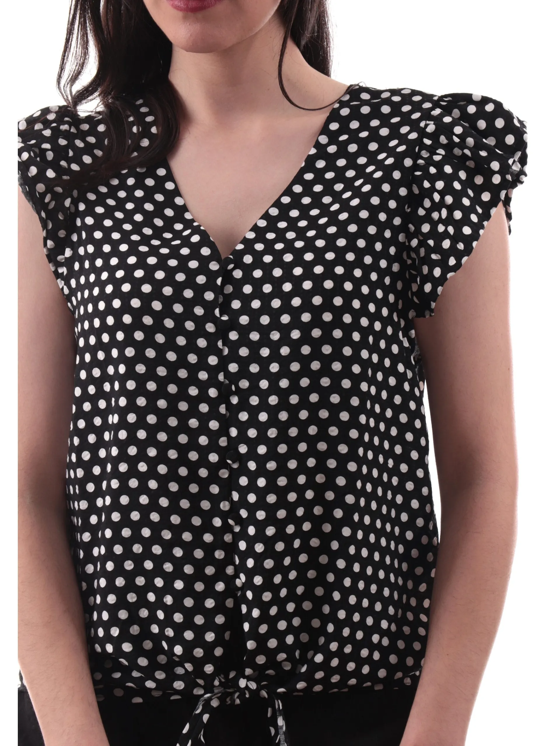 MOLLYBRACKEN Top & Camicie*Maglia Molly Bracken da donna a pois scollo a V T1987DE