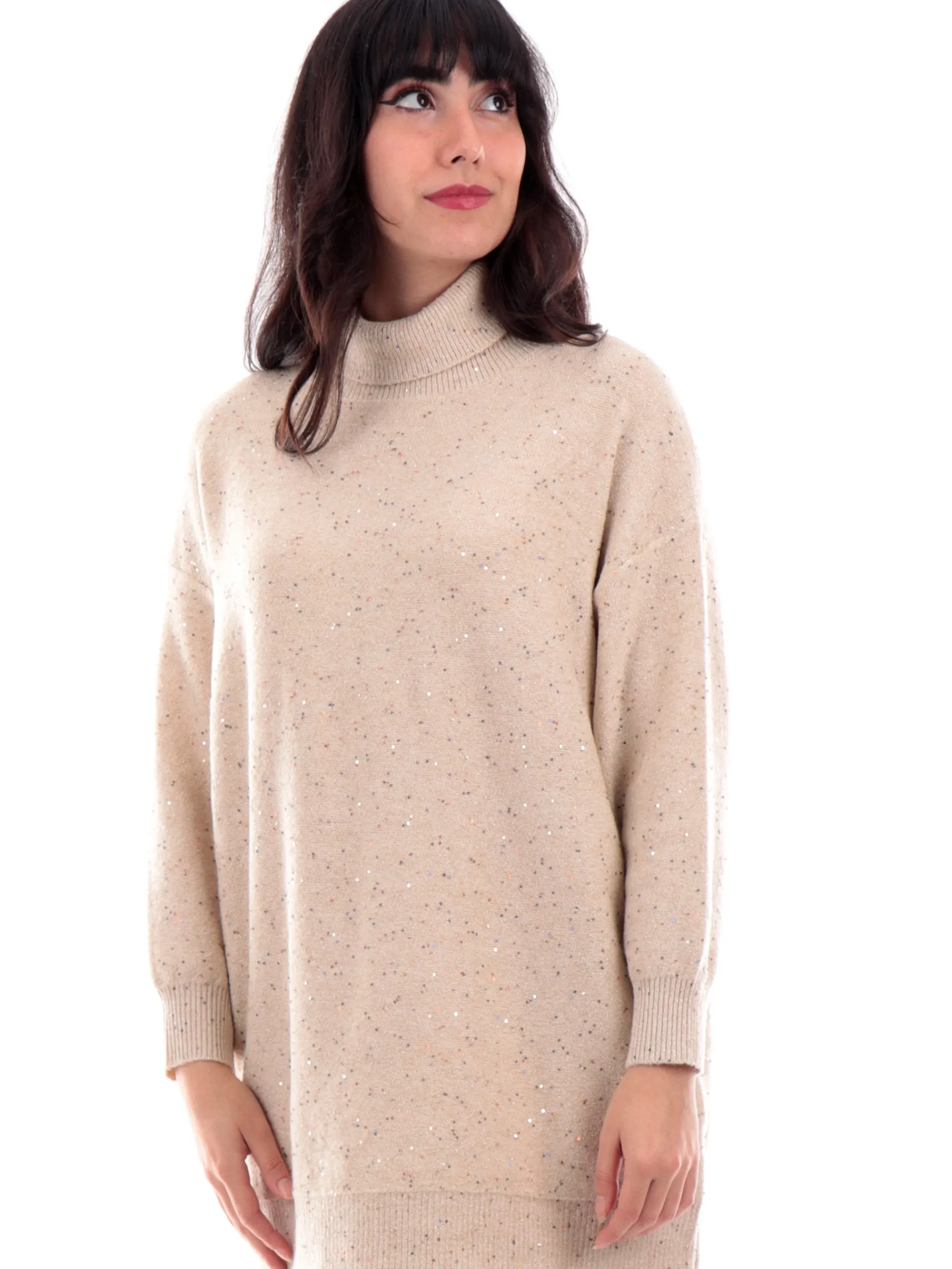 MOLLYBRACKEN Maglie*Maglia Molly Bracken oro da donna con collo alto T1921CH