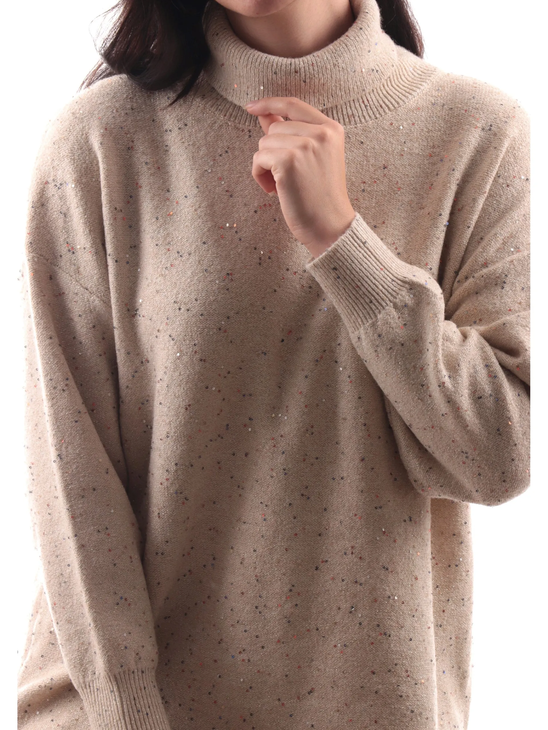 MOLLYBRACKEN Maglie*Maglia Molly Bracken oro da donna con collo alto T1921CH
