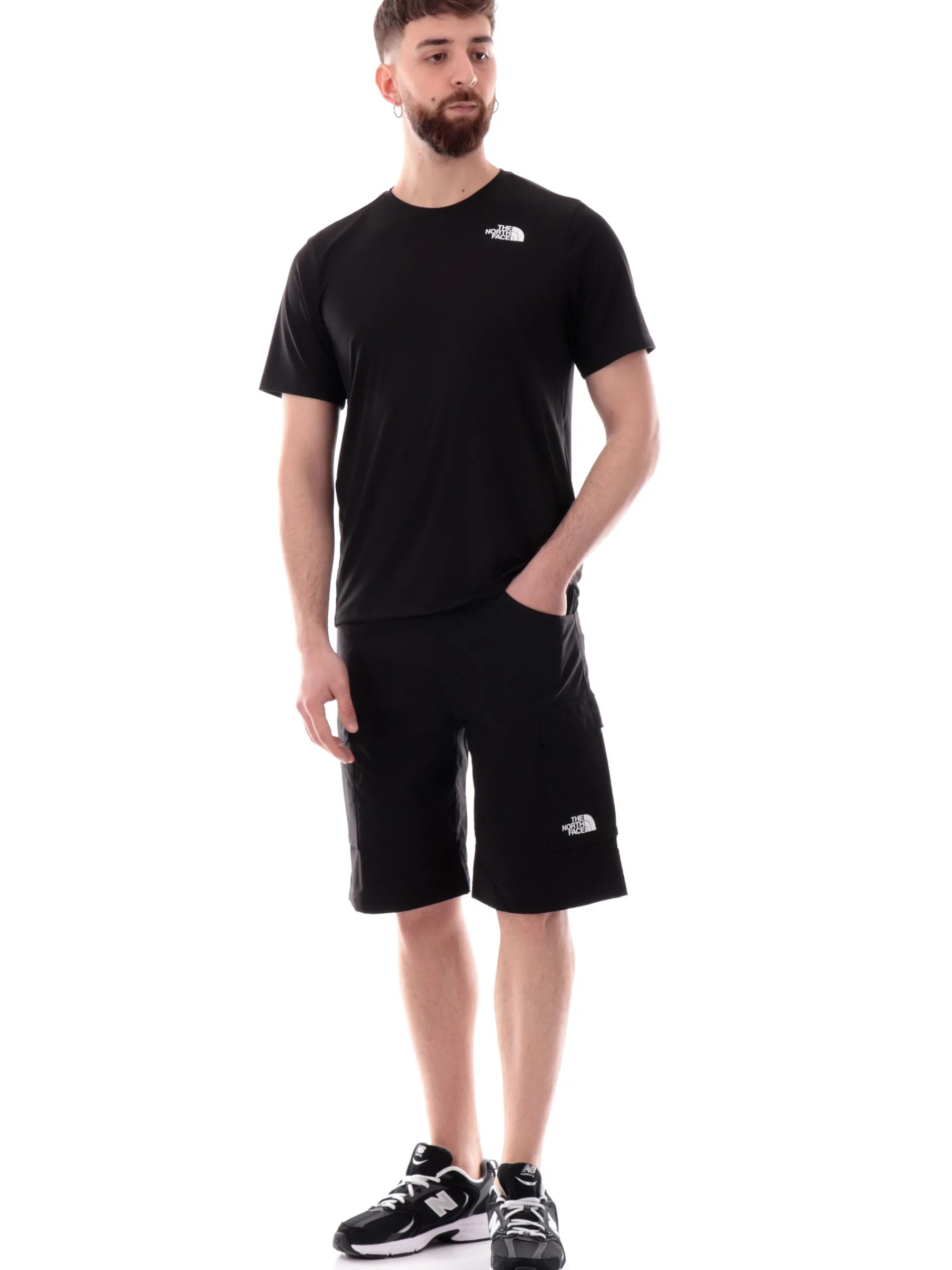 THE NORTH FACE T-Shirt*Maglia North Face nera tecnica da uomo tessuto traspirante NF0A894B