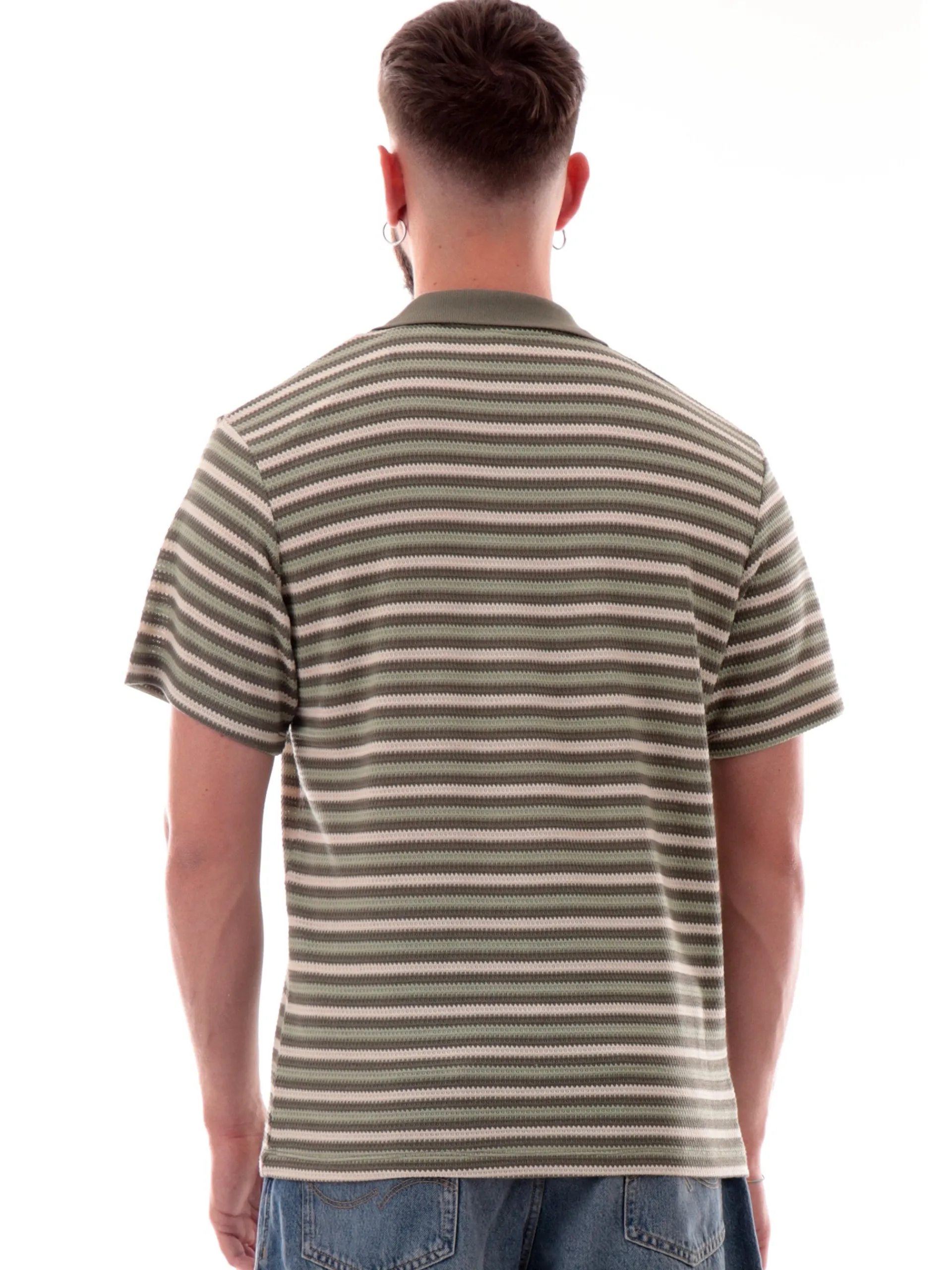 JACK&JONES Polo*Maglia Polo jack Jones Beige e verde militare da uomo filo 12276317