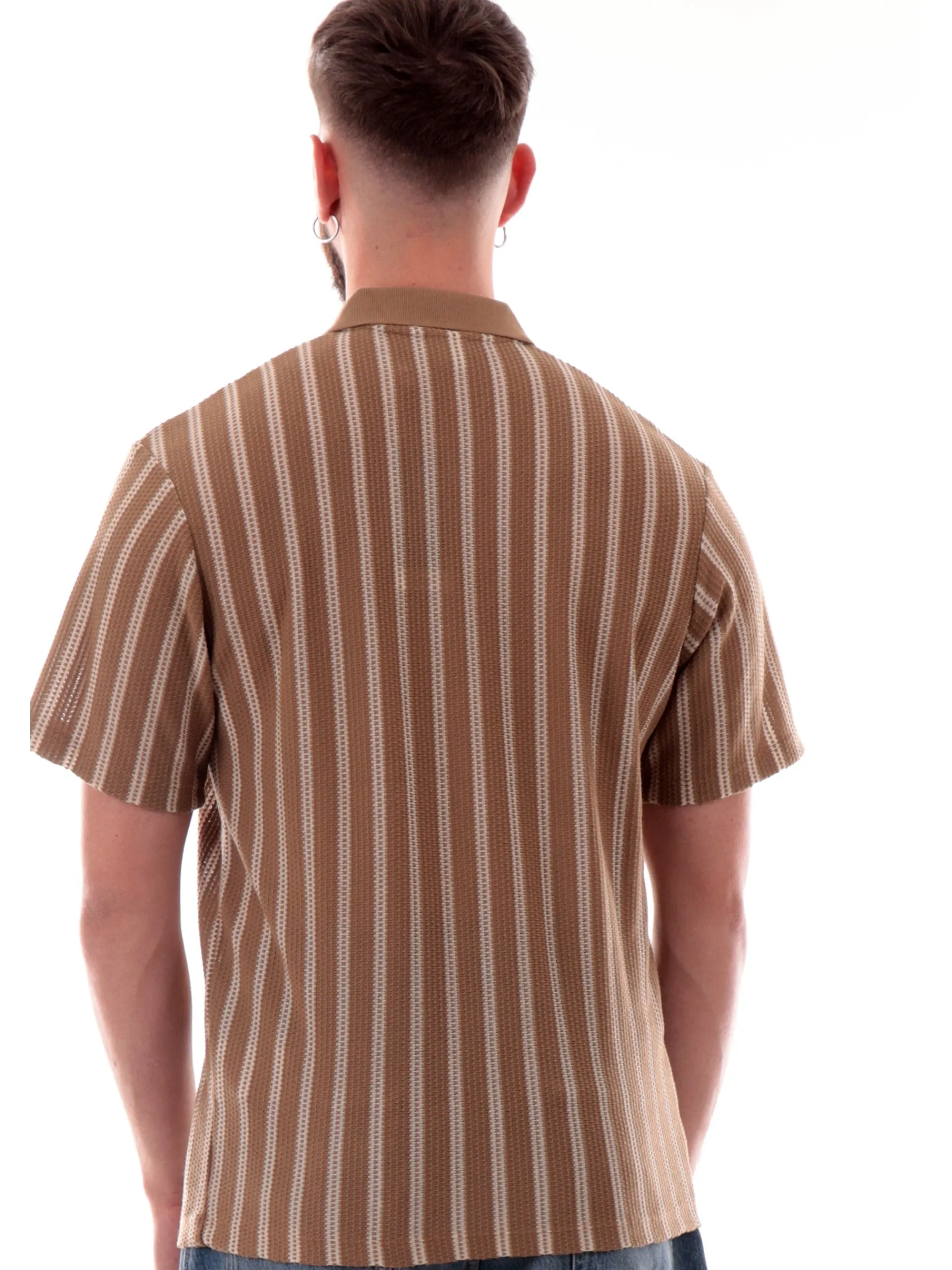 JACK&JONES Polo*Maglia Polo jack Jones Beige e bianca da uomo filo 12276317