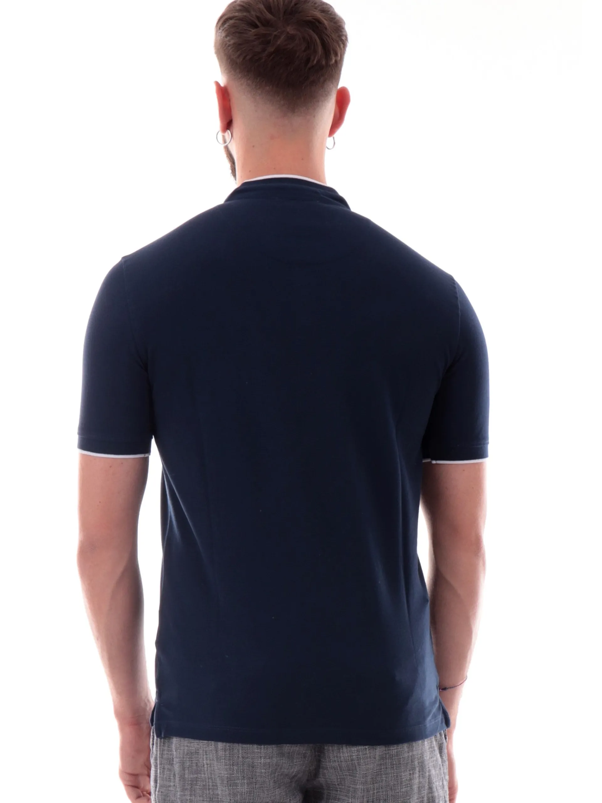YES ZEE Polo*Maglia Polo Blu da uomo coreana T721S8000713