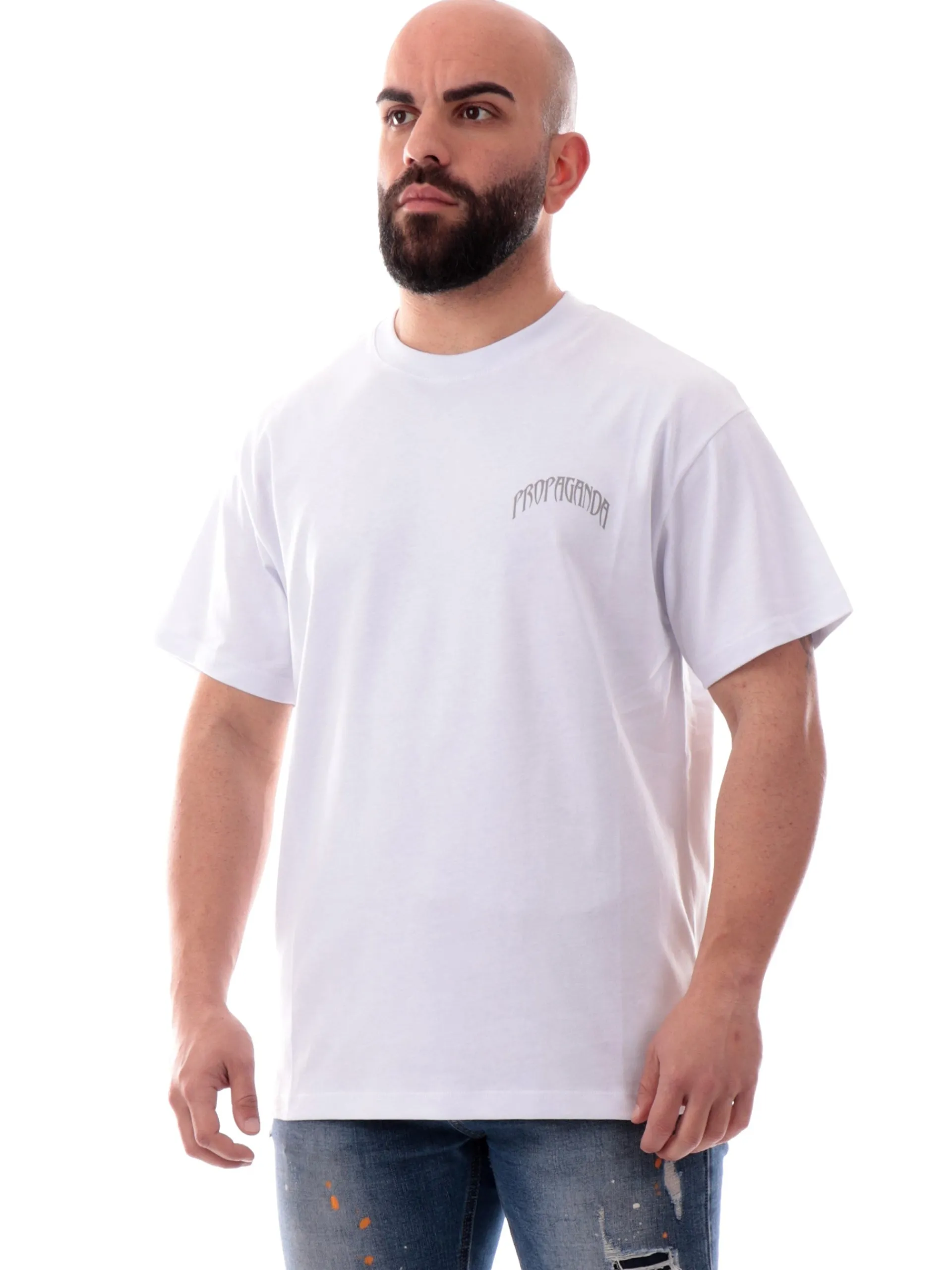 PROPAGANDA T-Shirt*Maglia bianca Triangle Cobrahm 25SSPRTS