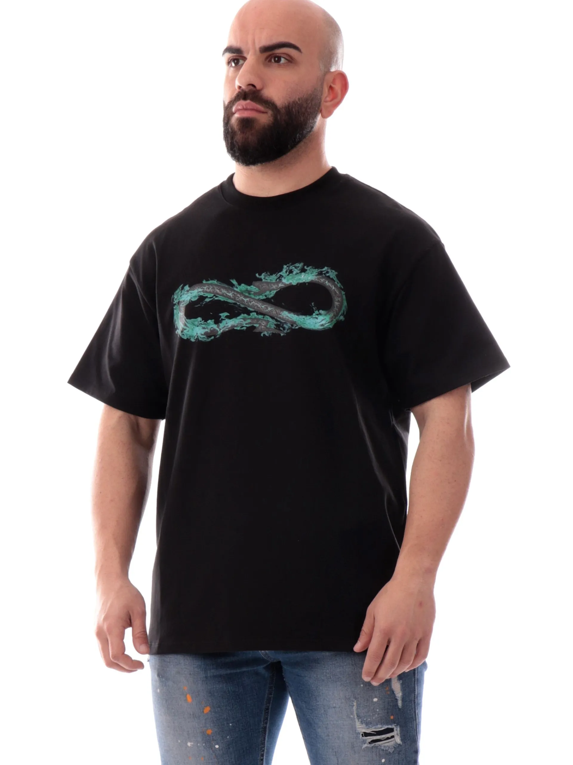 PROPAGANDA T-Shirt*Maglia nera Logo Fire 25SSPRTS