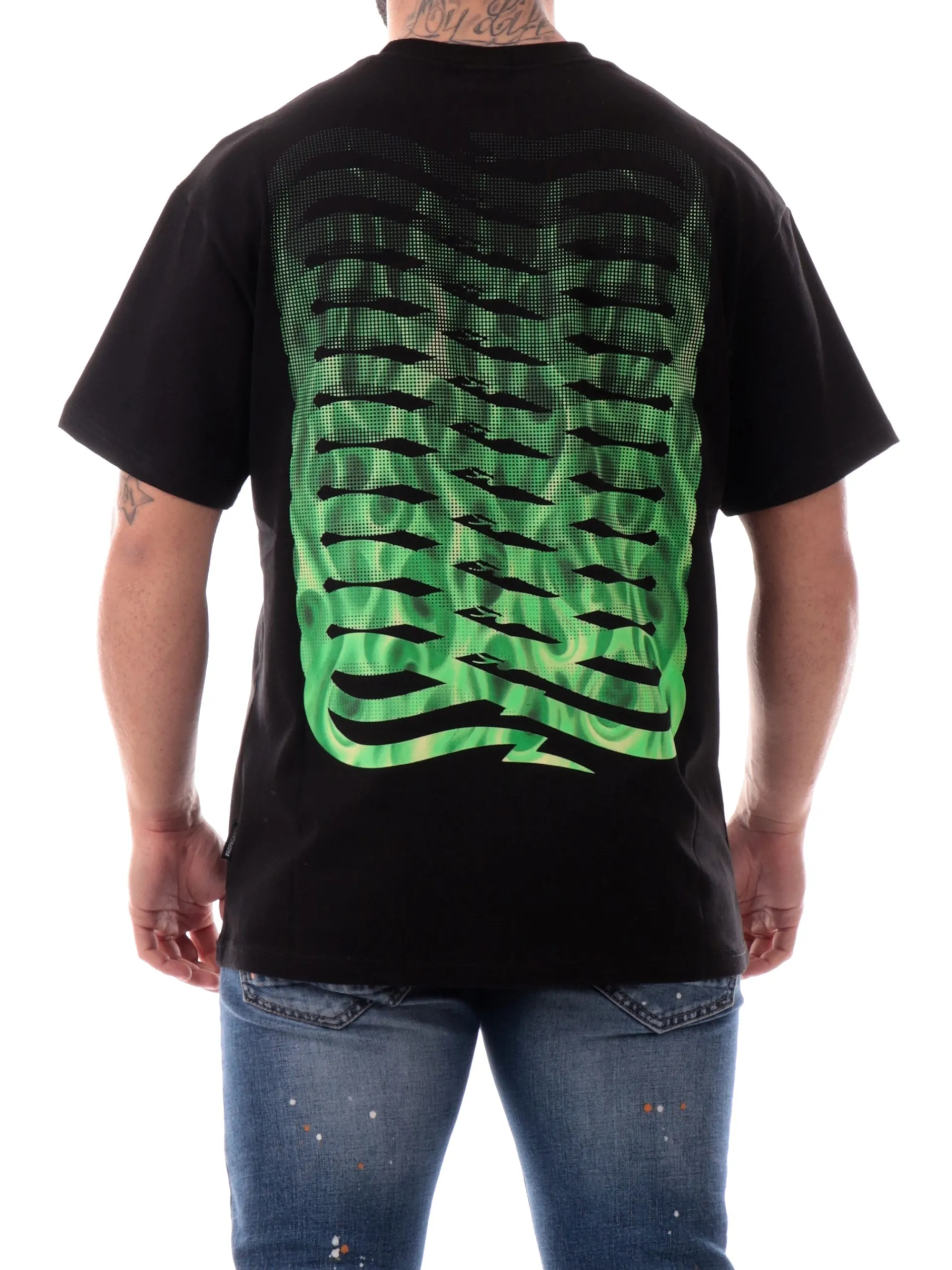 PROPAGANDA T-Shirt*Maglia nera Ribs Flame 25SSPRTS