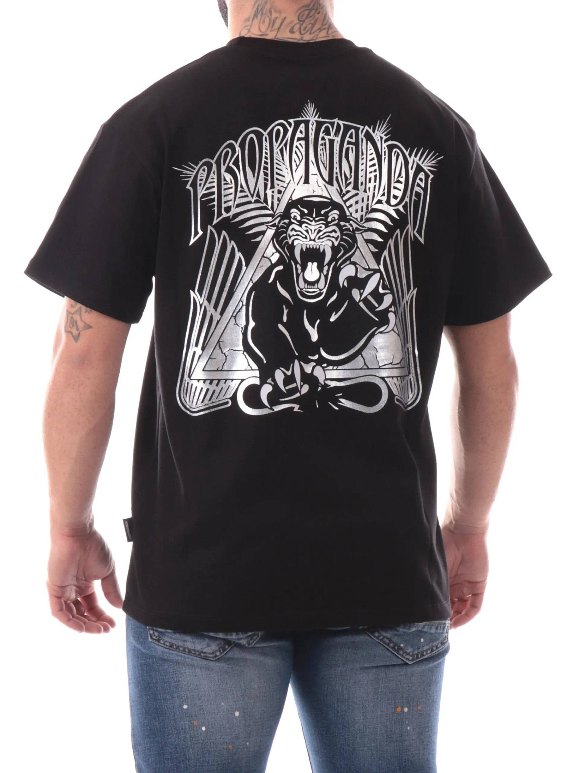 PROPAGANDA T-Shirt*Maglia nera Triangle Panther 25SSPRTS