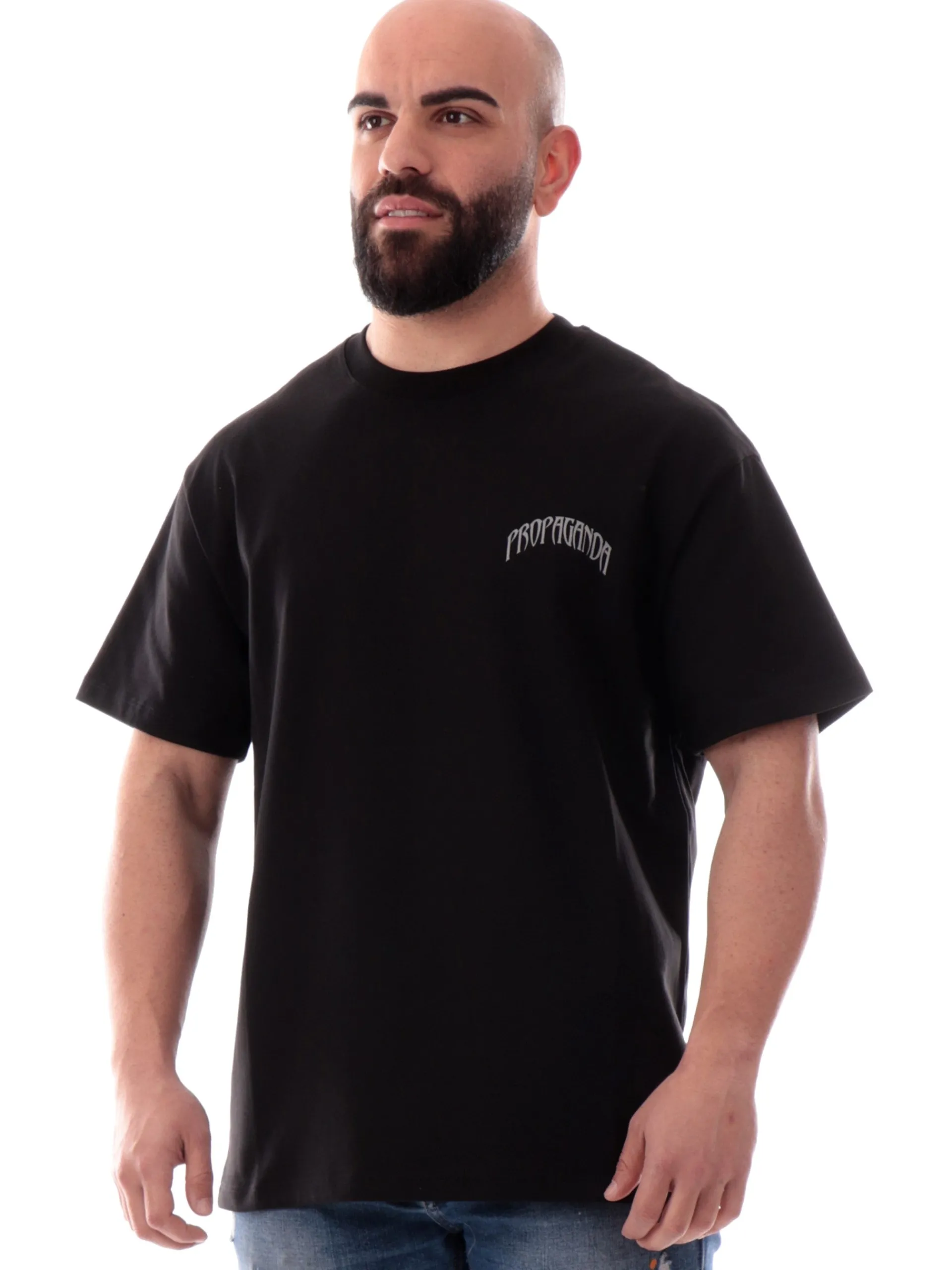 PROPAGANDA T-Shirt*Maglia nera Triangle Cobrahm 25SSPRTS