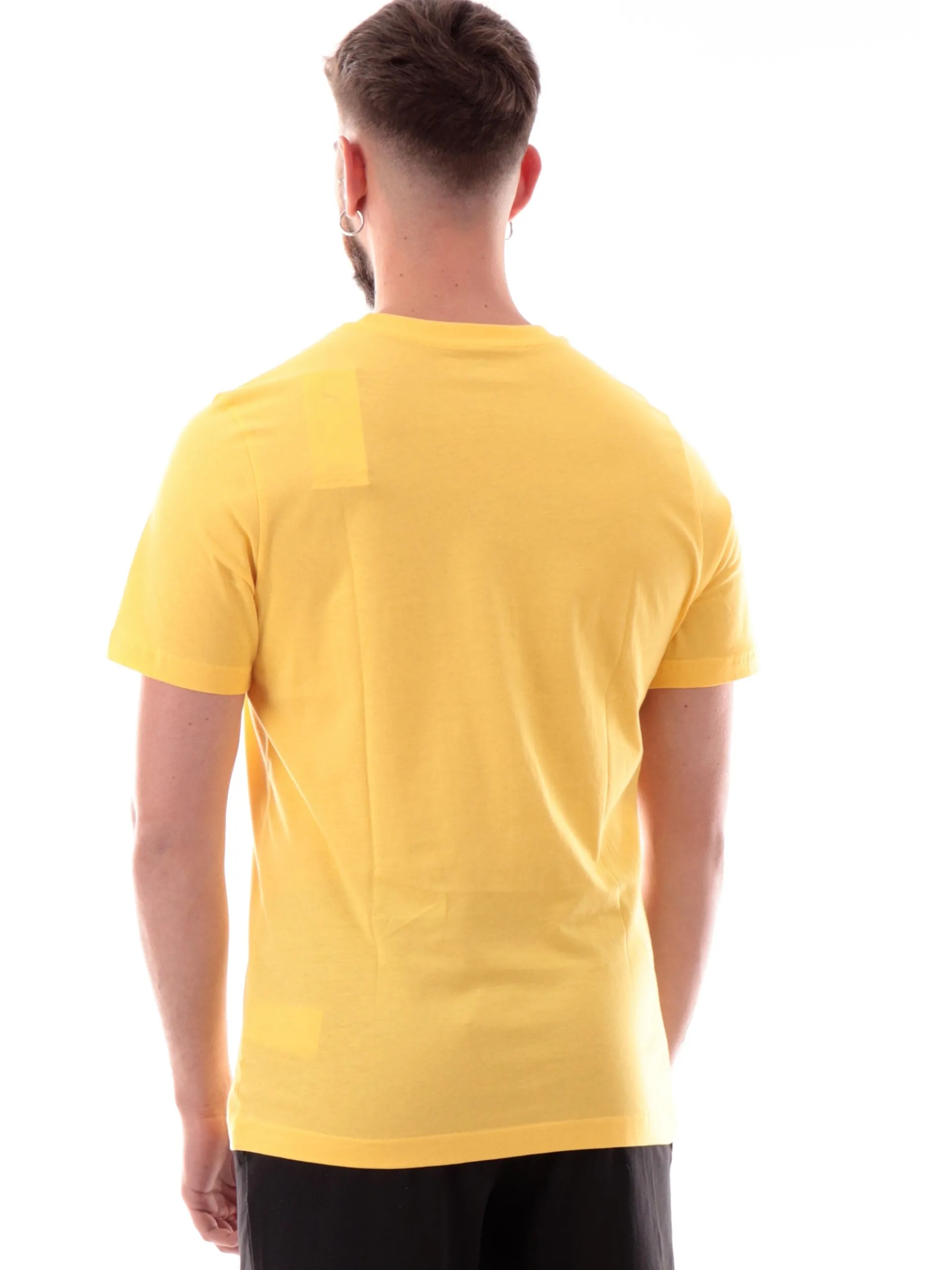 PUMA T-Shirt*Maglia gialla da uomo maxi logo a contrasto 688913