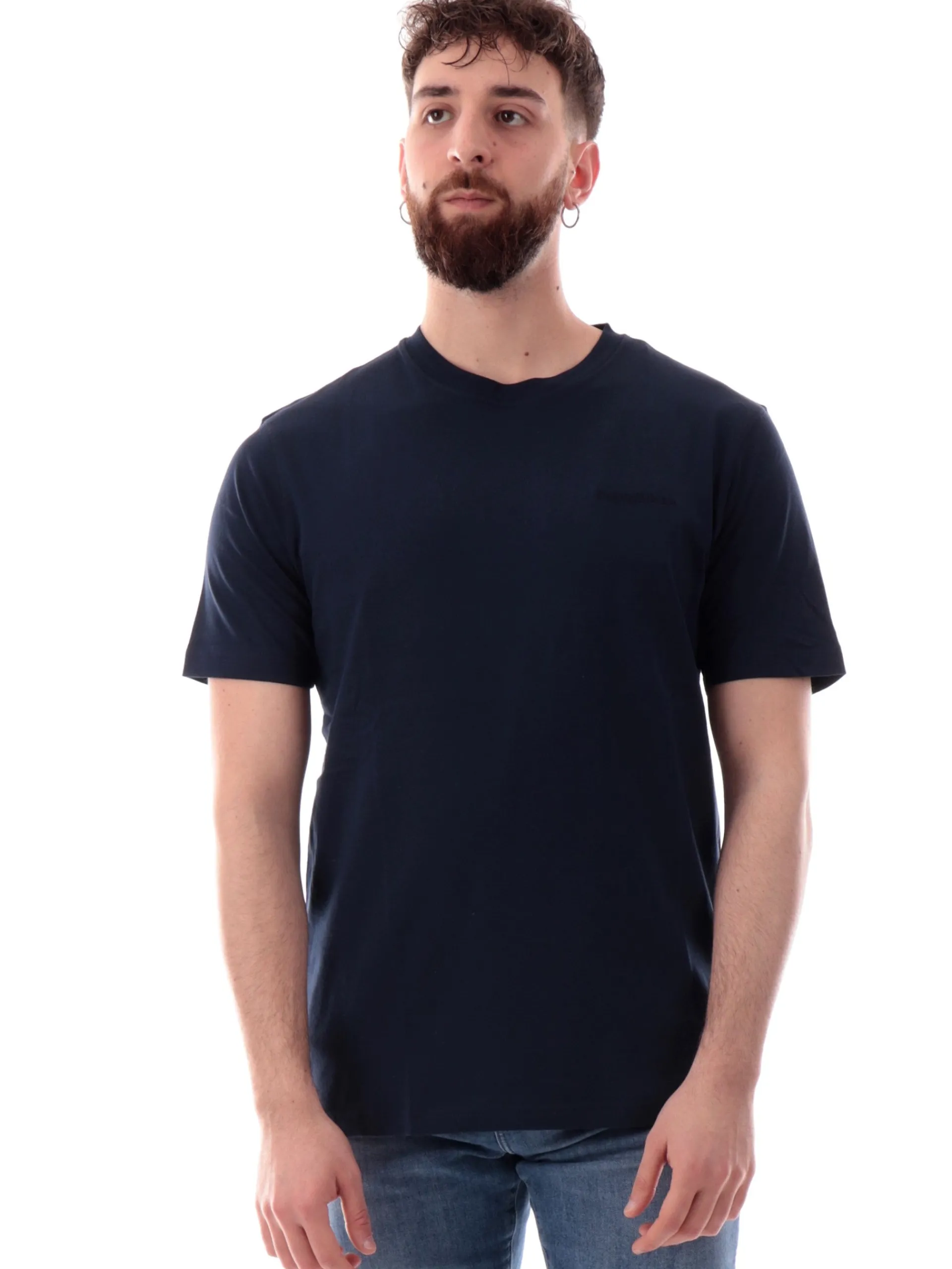 REFRIGIWEAR T-Shirt*Maglia blu da uomo Halen logo ricamato T62800