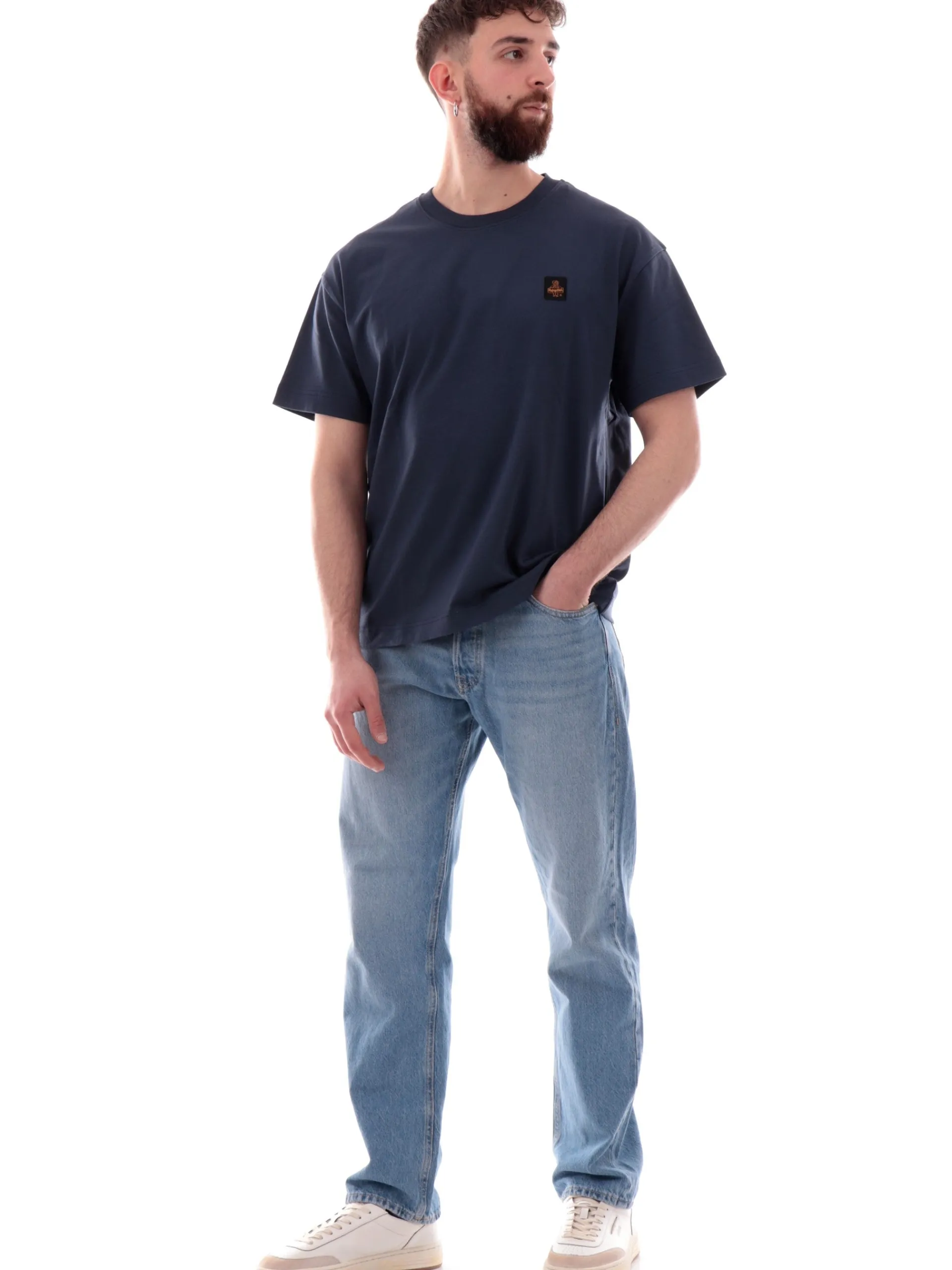 REFRIGIWEAR T-Shirt*Maglia blu da uomo Dublin vestibilità morbida T63500