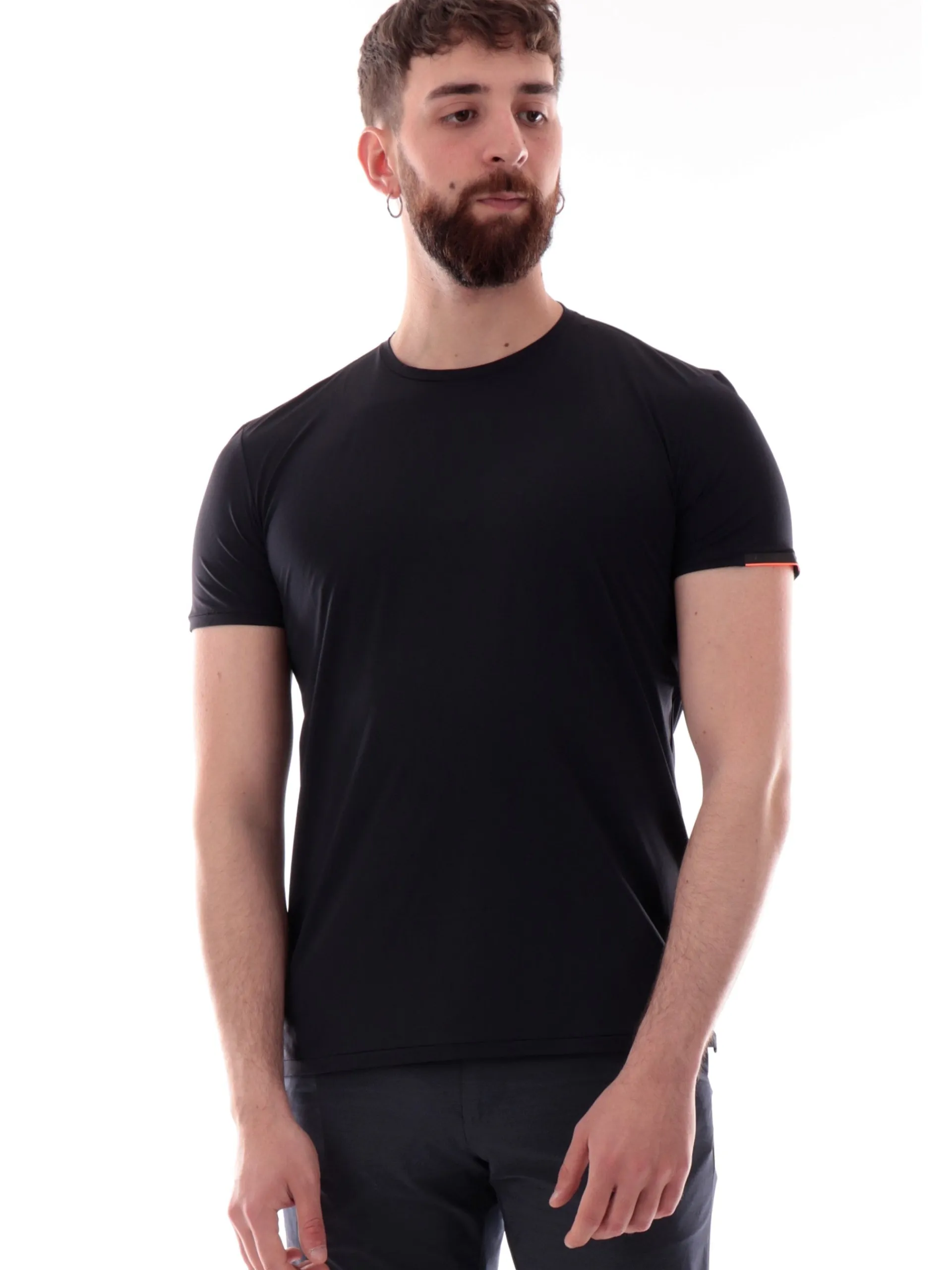 RRD Camicie*Maglia blu black Oxford Logo Shirty da uomo con banda logata 25216