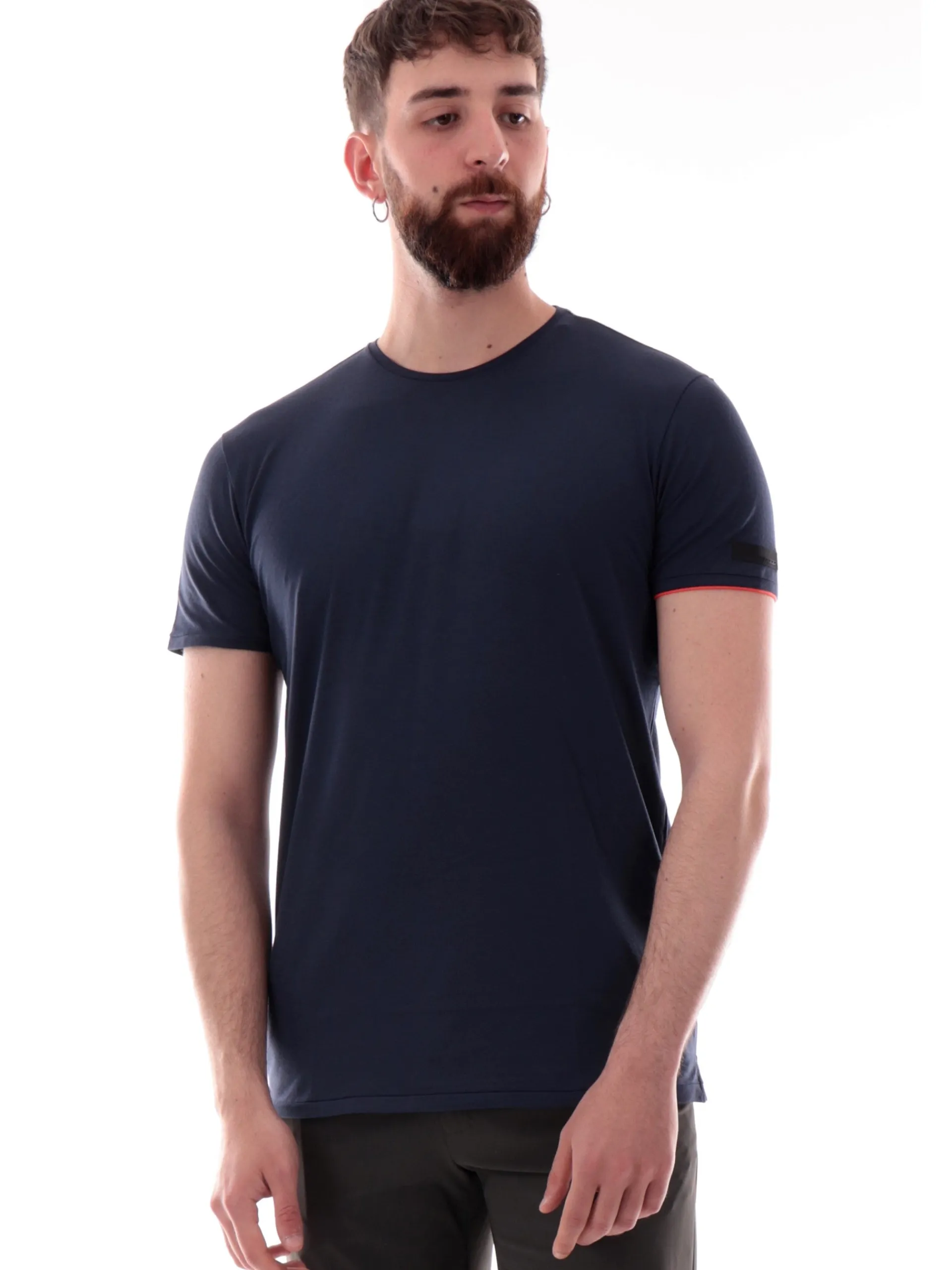 RRD Camicie*Maglia blu Macro Shirty da uomo con patch sulla manica 25202