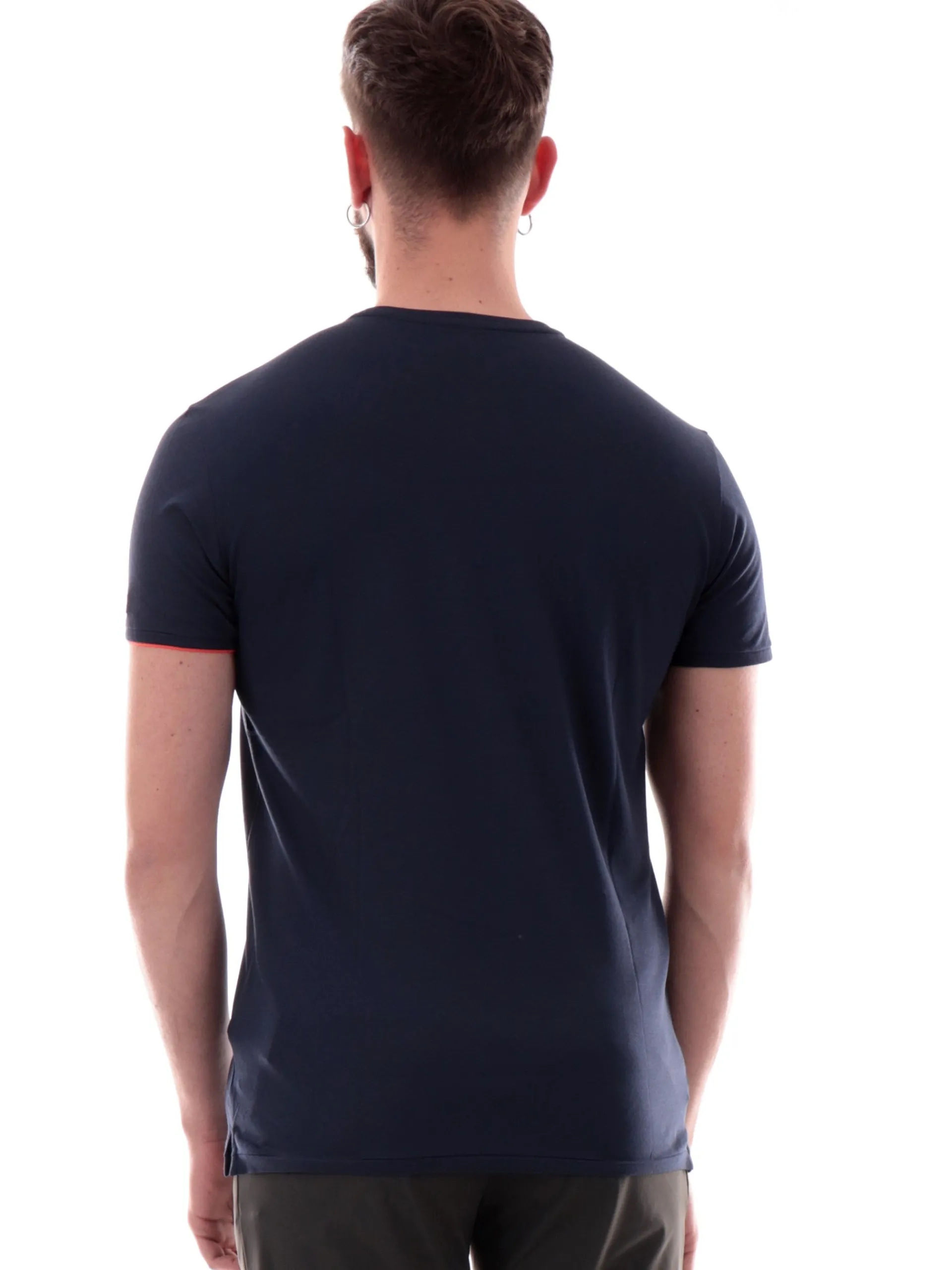 RRD Camicie*Maglia blu Macro Shirty da uomo con patch sulla manica 25202