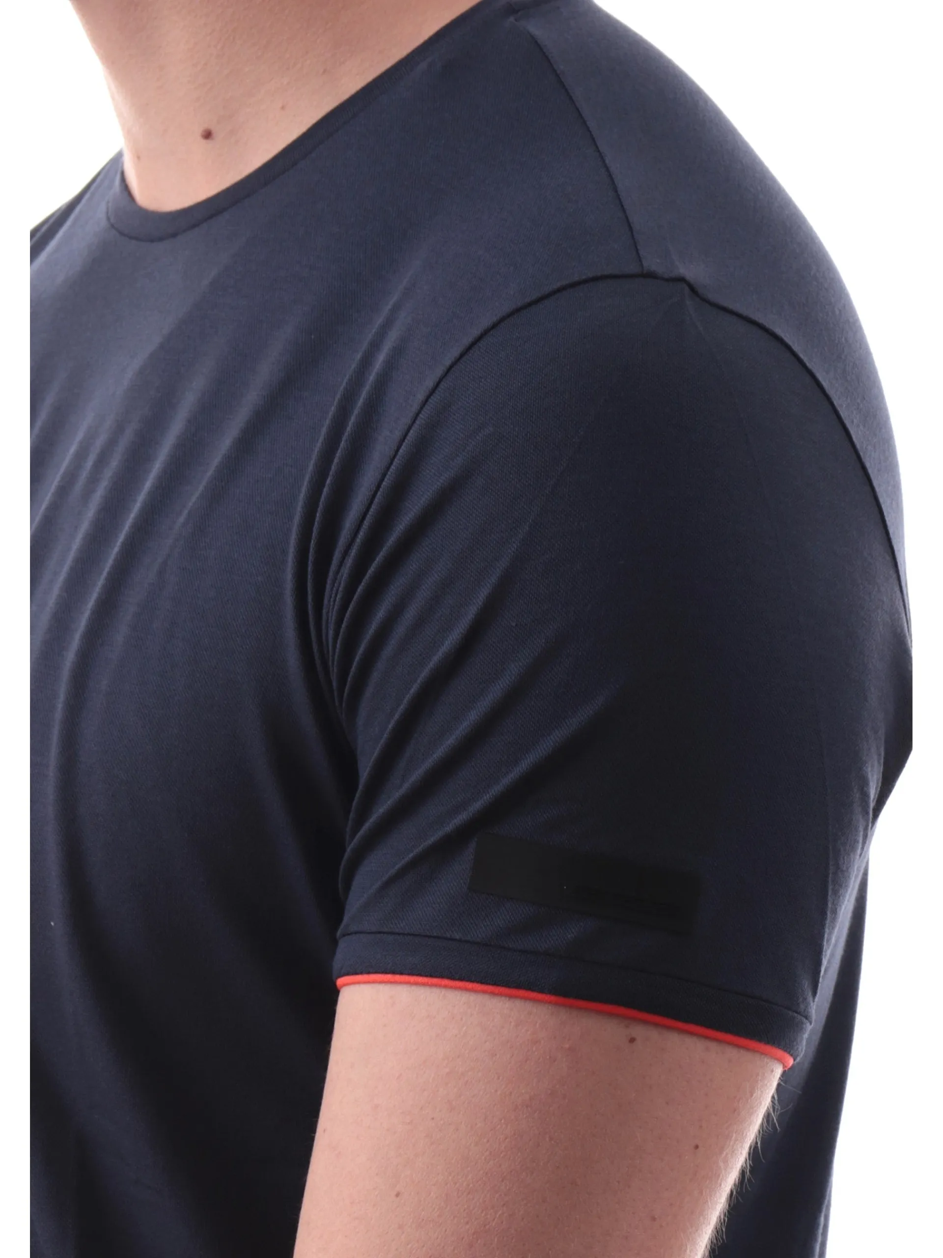 RRD Camicie*Maglia blu Macro Shirty da uomo con patch sulla manica 25202
