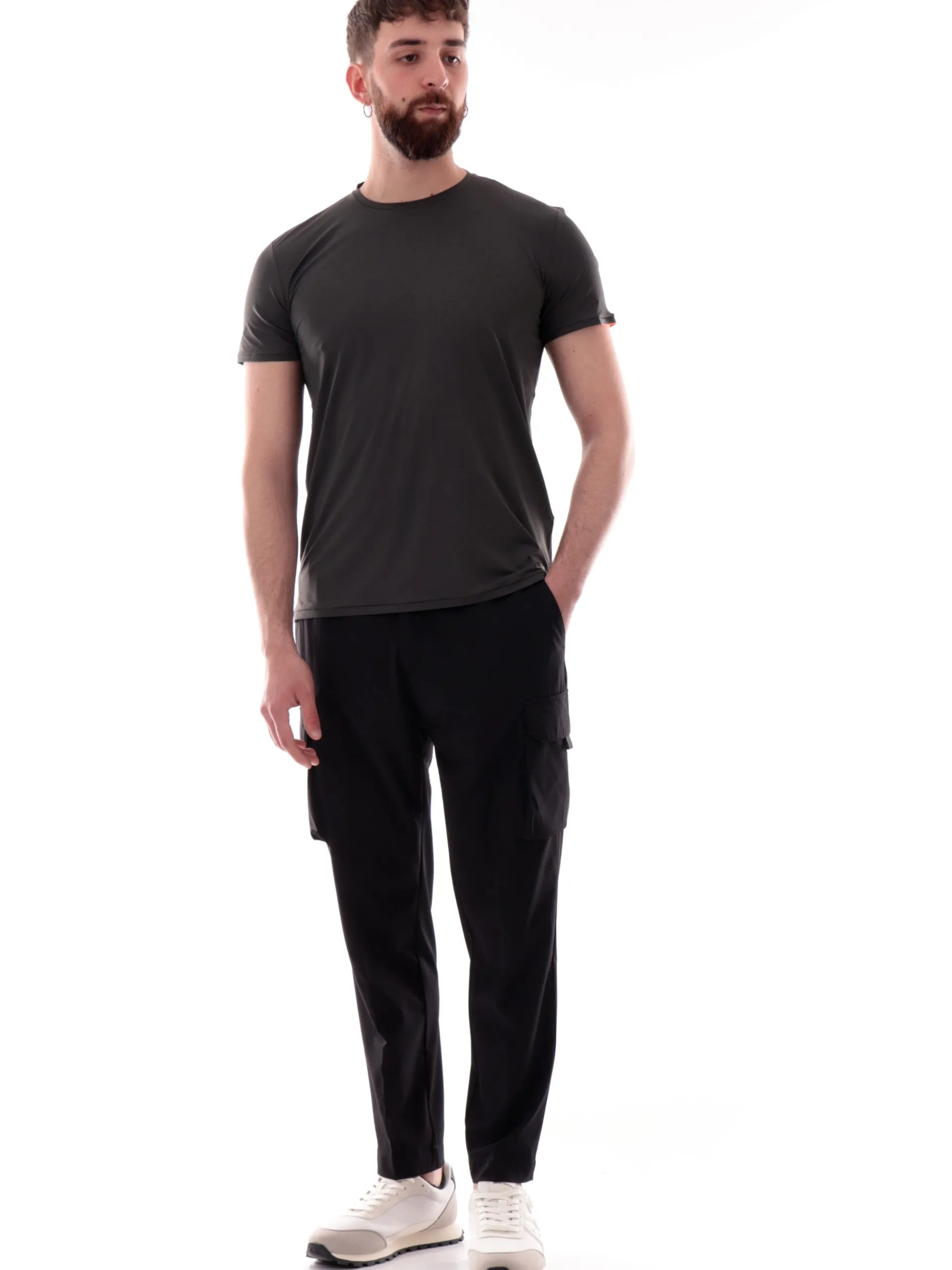 RRD Maglie*Maglia verde Oxford Logo Shirty da uomo con banda logata 25216
