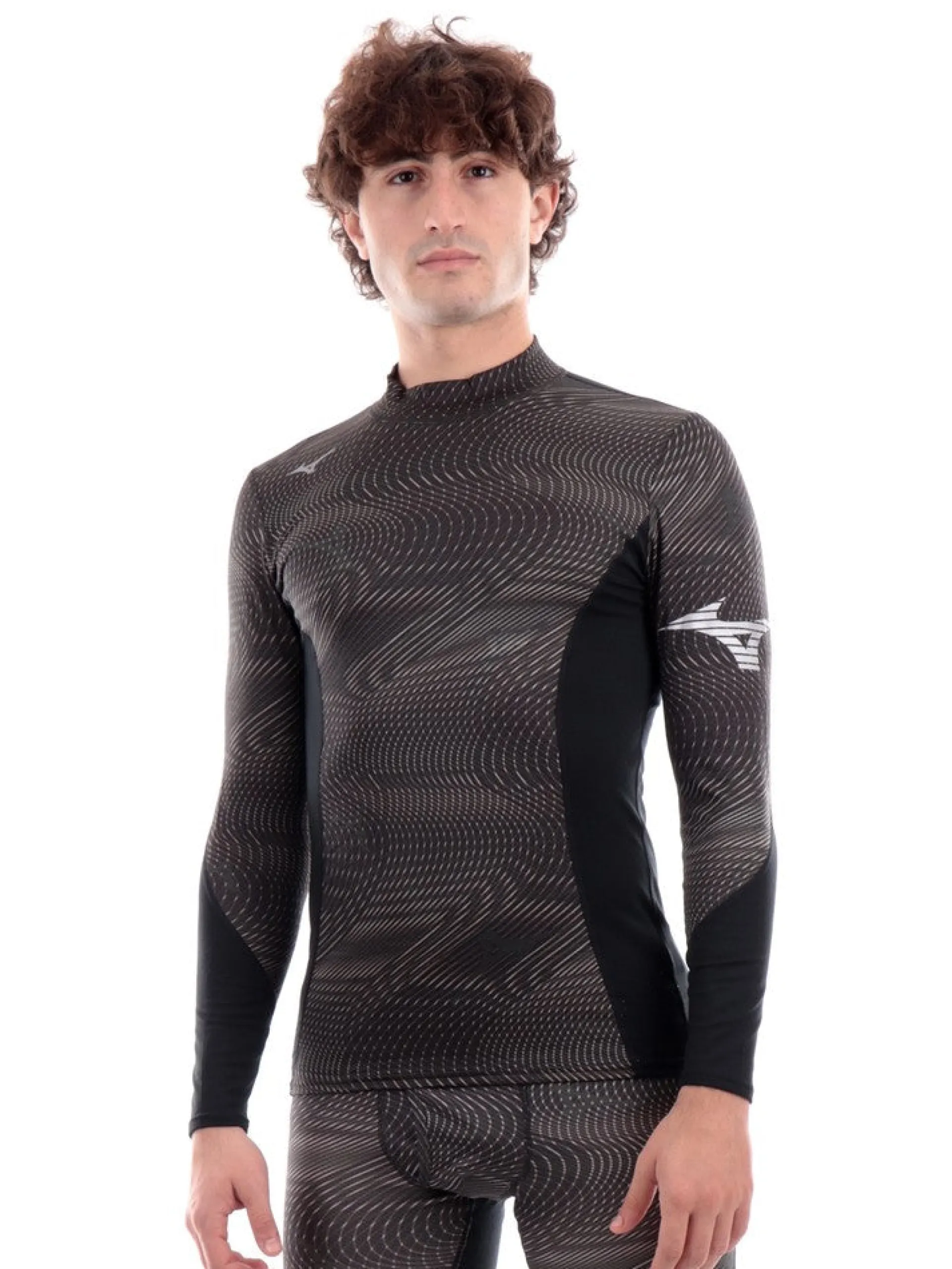 MIZUNO Abbigliamento*Maglia termica nera da uomo Virtual Body G3 High Neck A2GA1510