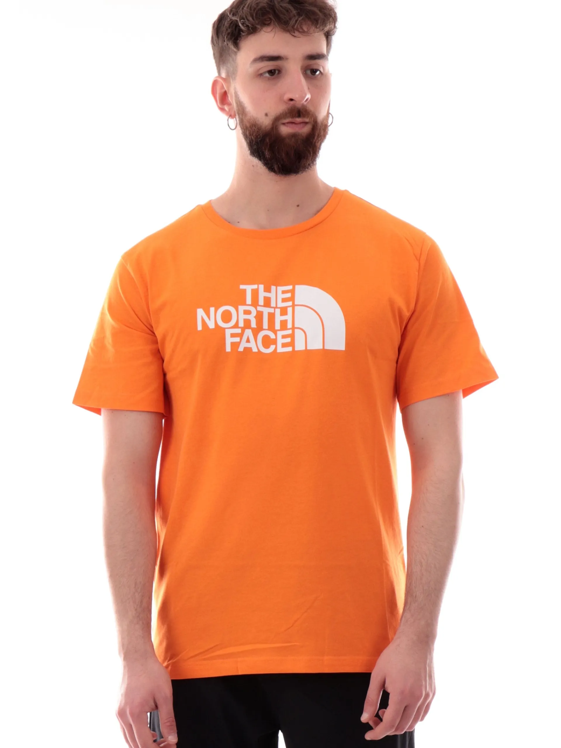 THE NORTH FACE T-Shirt*Maglia Easy Tee arancione girocollo da uomo logo North Face stampato NF0A8A6C