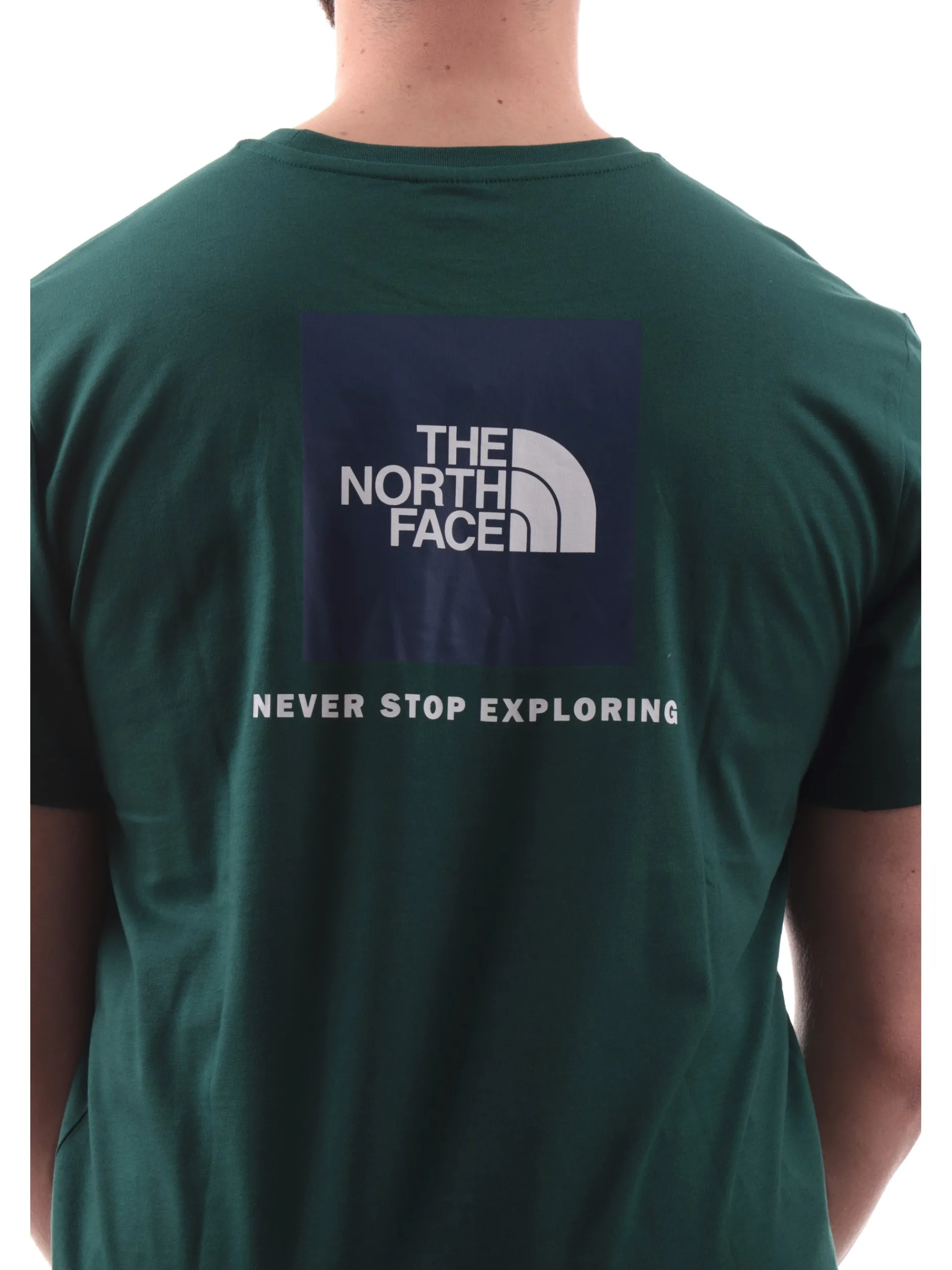 THE NORTH FACE T-Shirt*Maglia verde da uomo maxi logo Posteriore Redbox NF0A87NP