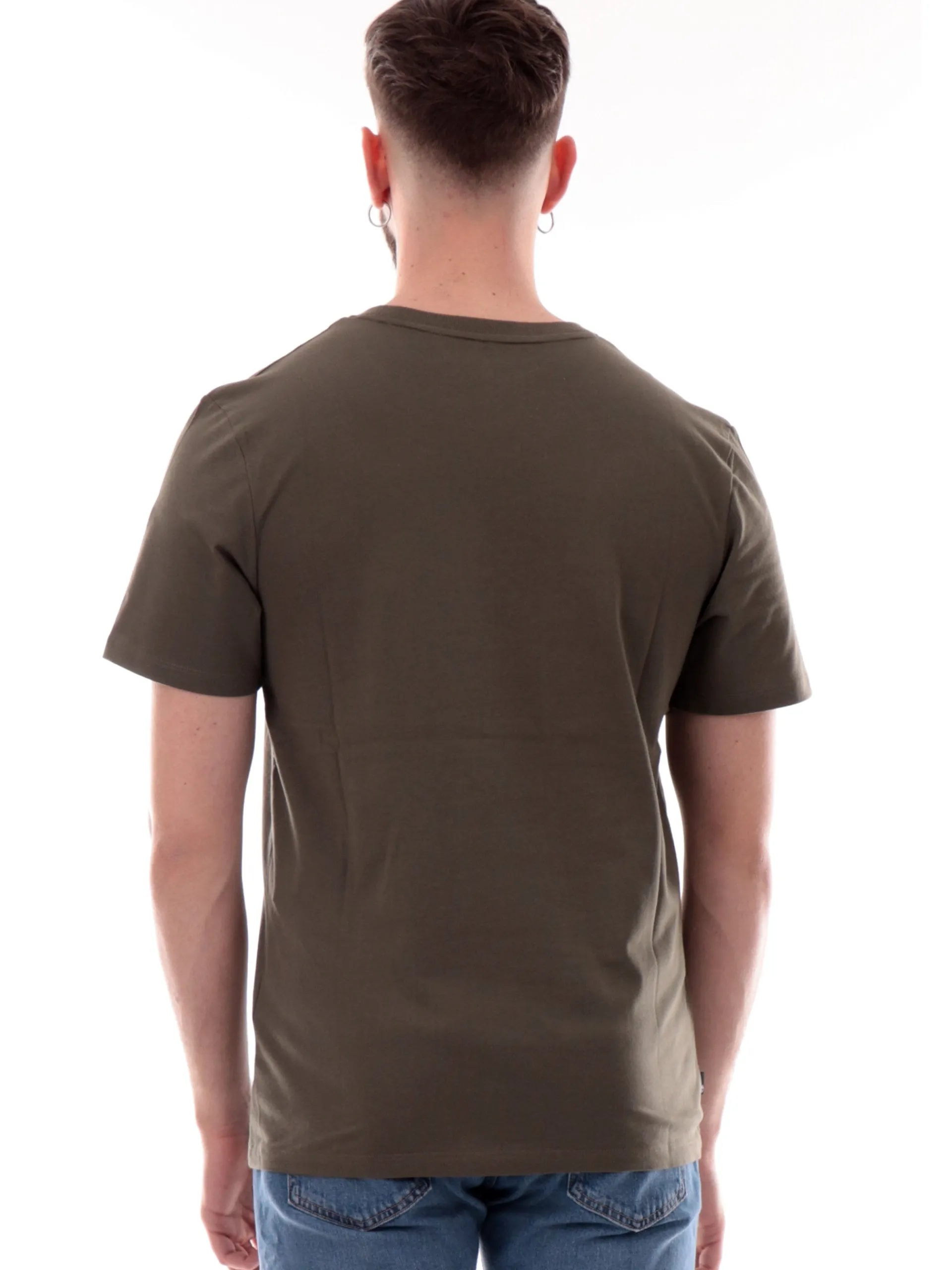 TIMBERLAND T-Shirt*Maglia verde militare da uomo maxi stampa Kennebec River TB0A5UPQ