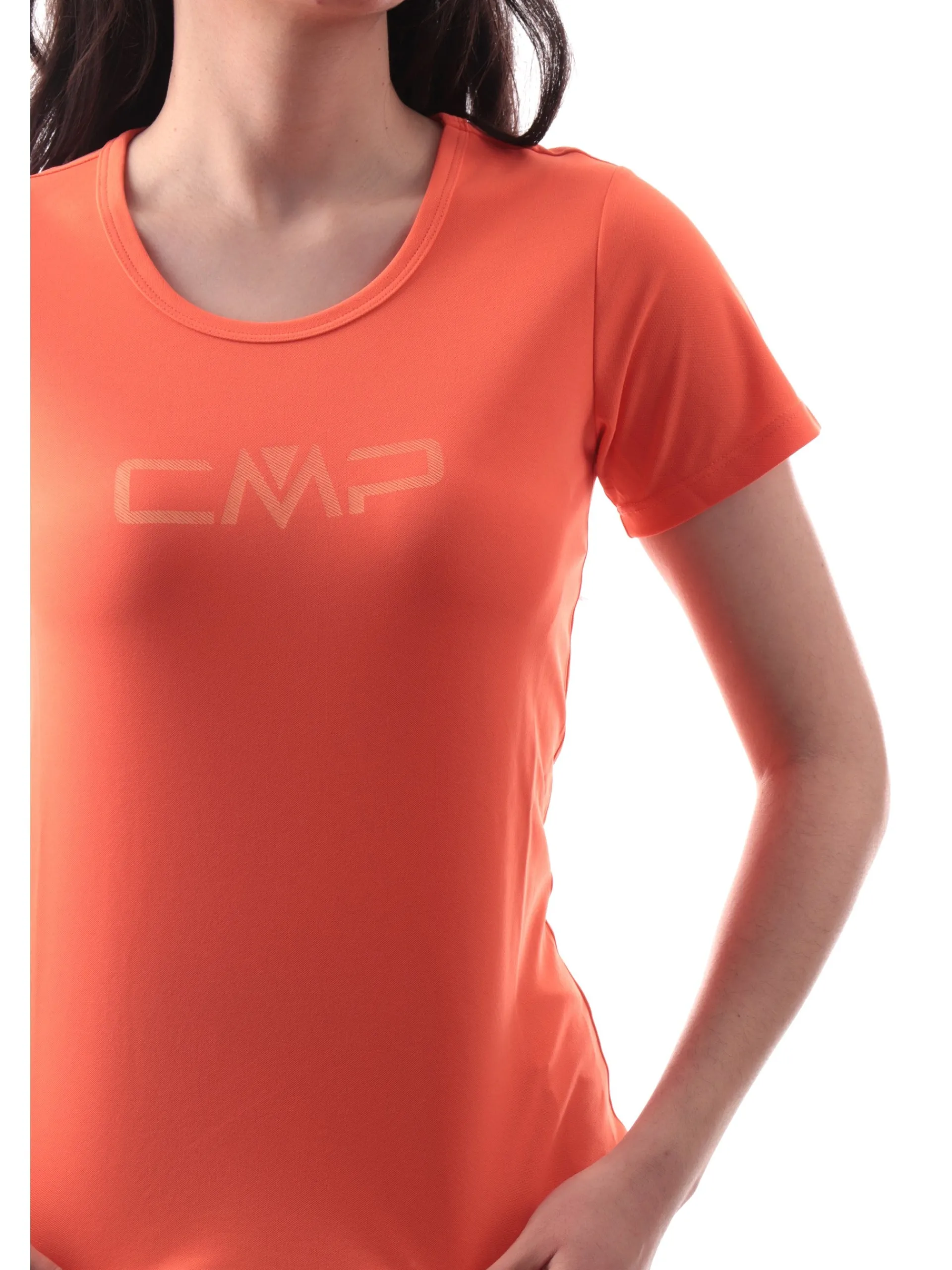 CMP T-Shirt*Maglia trekking arancione da donna con stampa 39T5676P