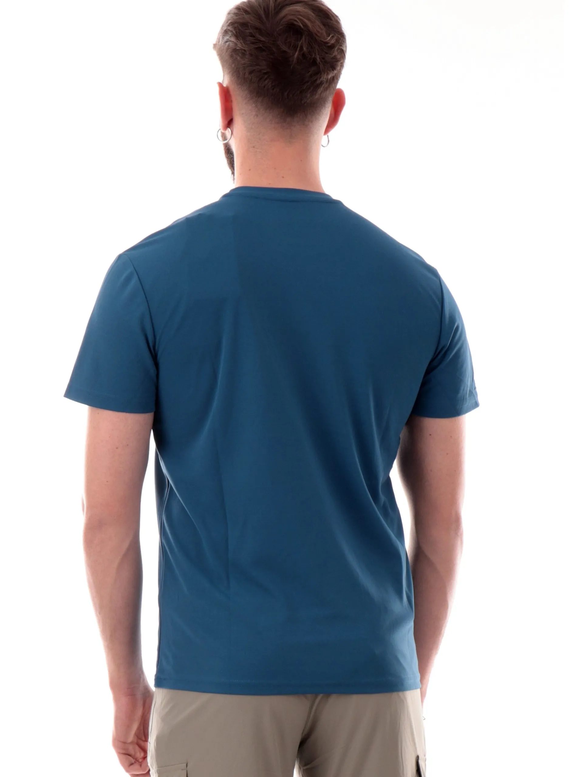 CMP T-Shirt*Maglia trekking blu da uomo logo arancione 39T7117P