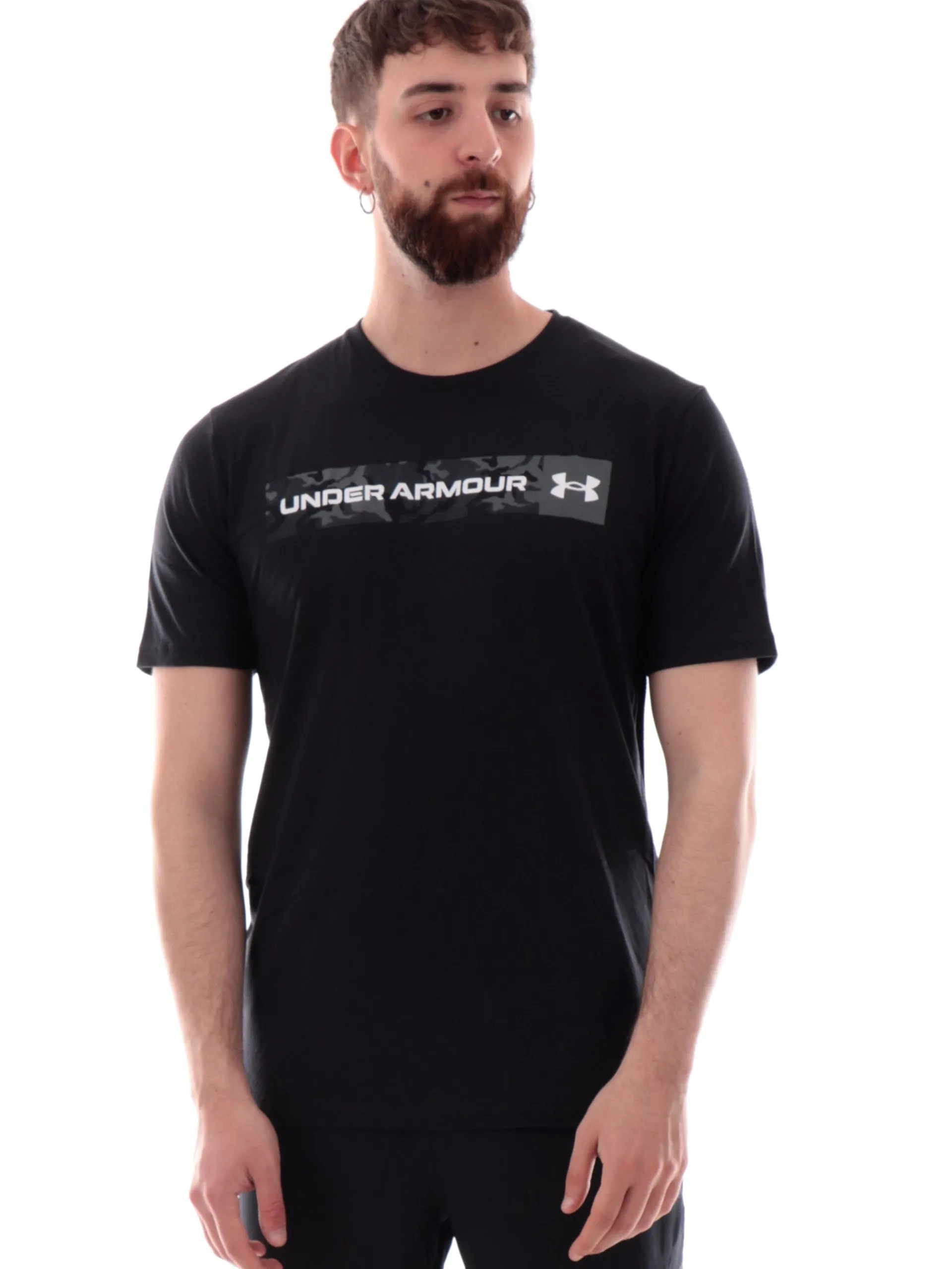 UNDER ARMOUR T-Shirt*Maglia nera da uomo logo camo 13768300