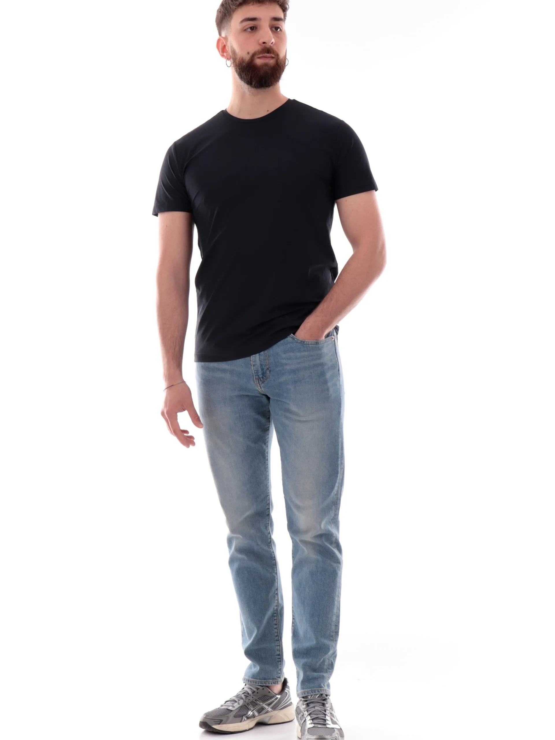YES ZEE T-Shirt*Maglia blu da uomo tessuto tecnico T778OQ0-0710