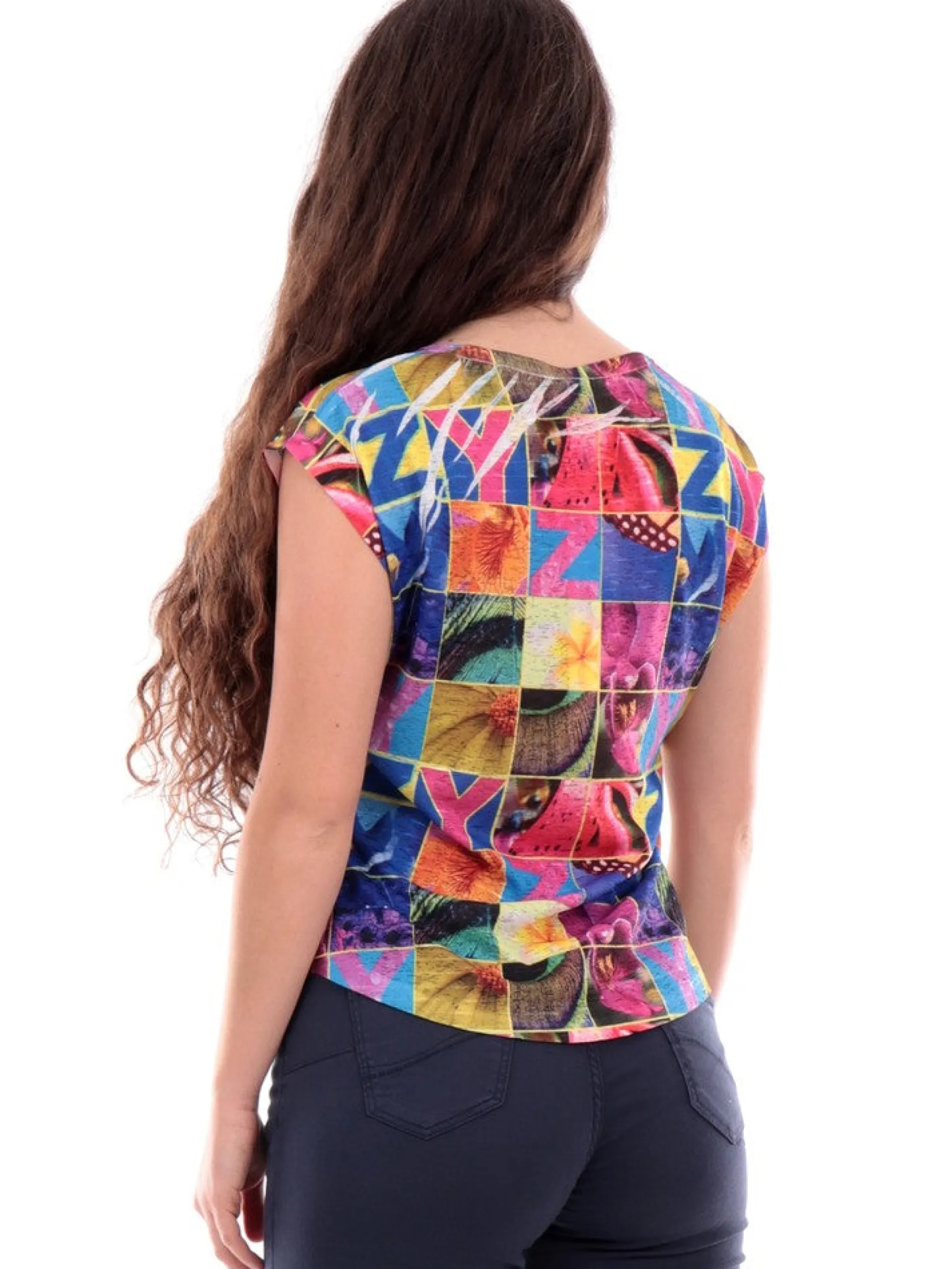 YES ZEE T-Shirt*Maglia Donna realizzata in tessuto con stampa digitale sublimatica T235Y3052