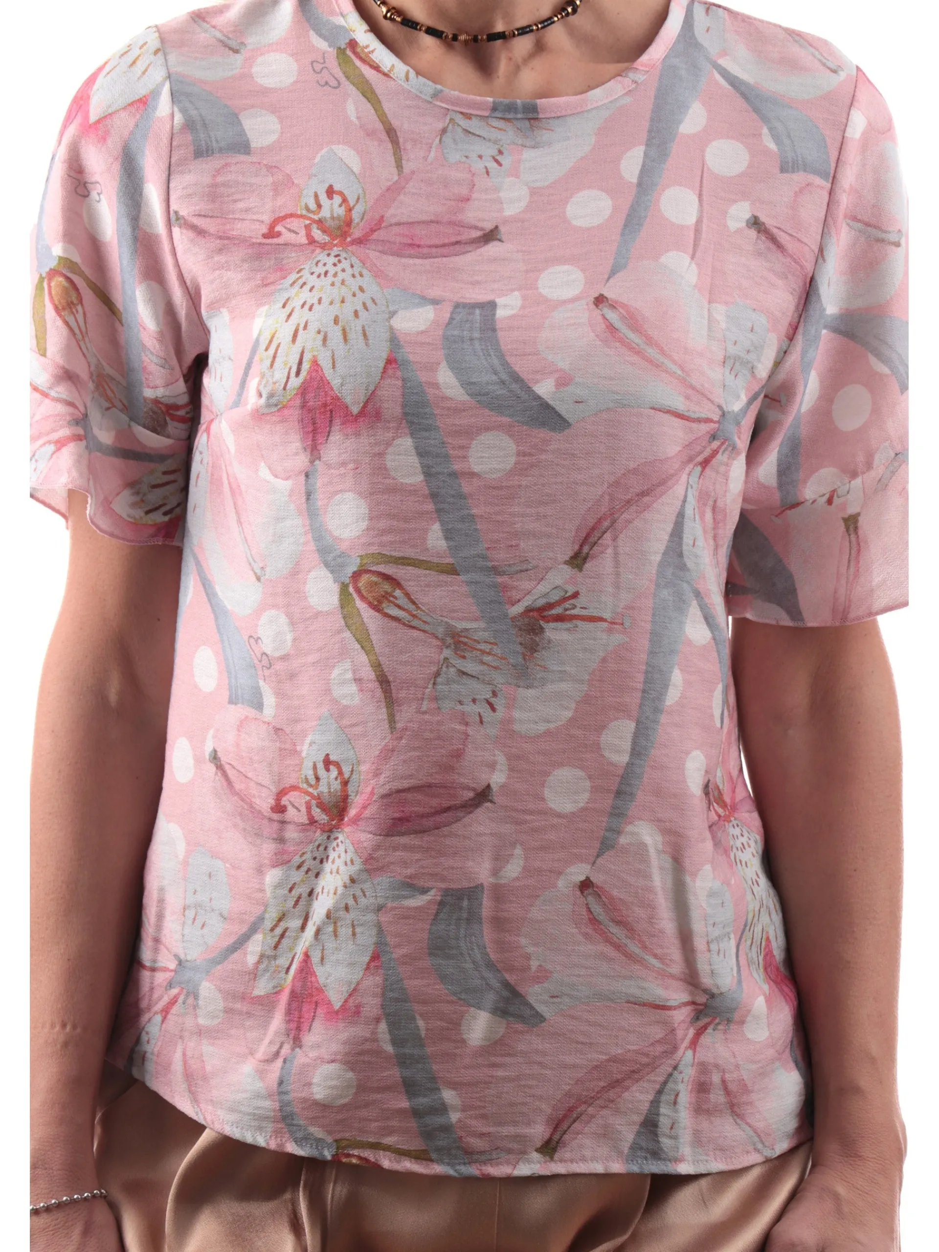YES ZEE Maglie*Maglia maniche pipistrello da donna a fiori C211YW00