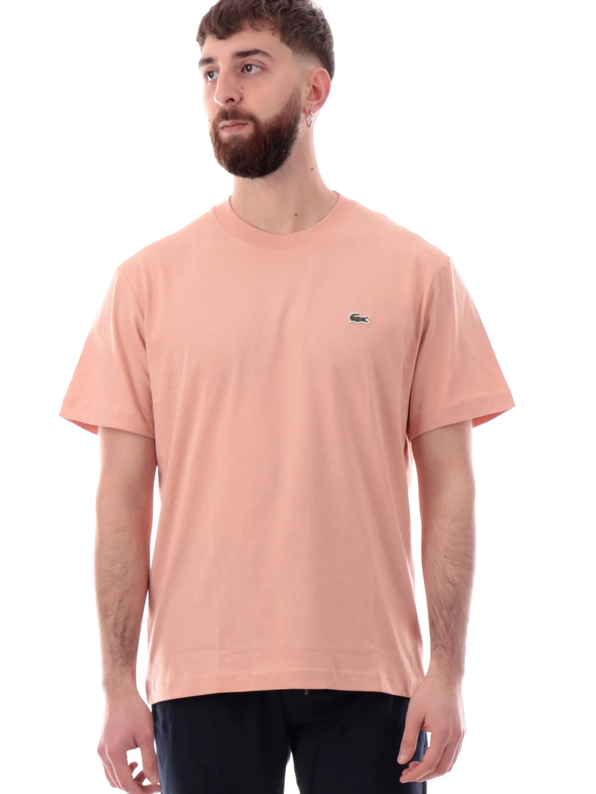 LACOSTE T-Shirt*Maglietta da uomo Rosa a maniche corte TH7318
