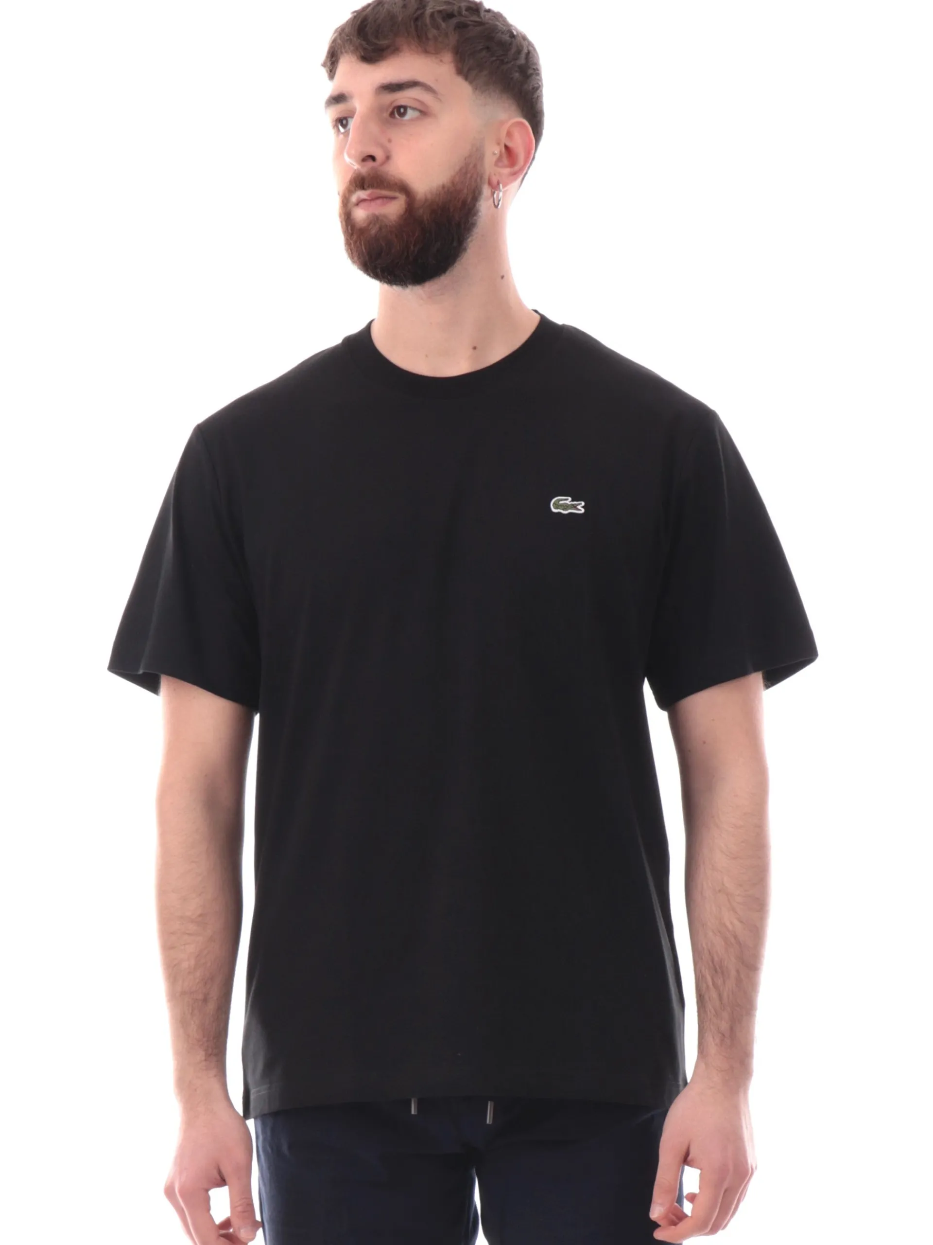 LACOSTE T-Shirt*Maglietta da uomo nera a maniche corte TH7318031